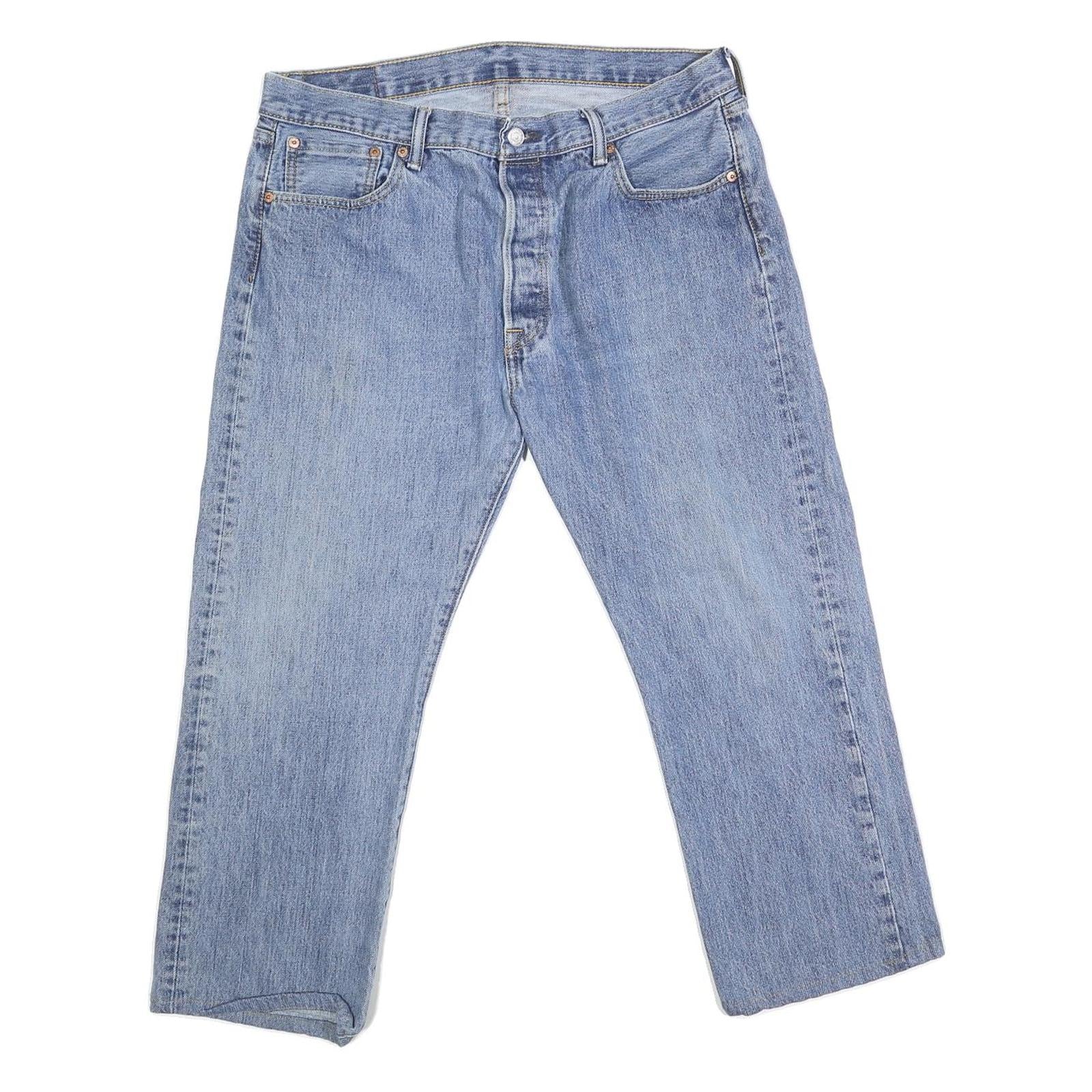 LEVI'S 501 Mens Jeans Blue Regular Straight Denim Medium W36 L25 Classic Fit Refurbished - N/A refurbished available on Cerqular