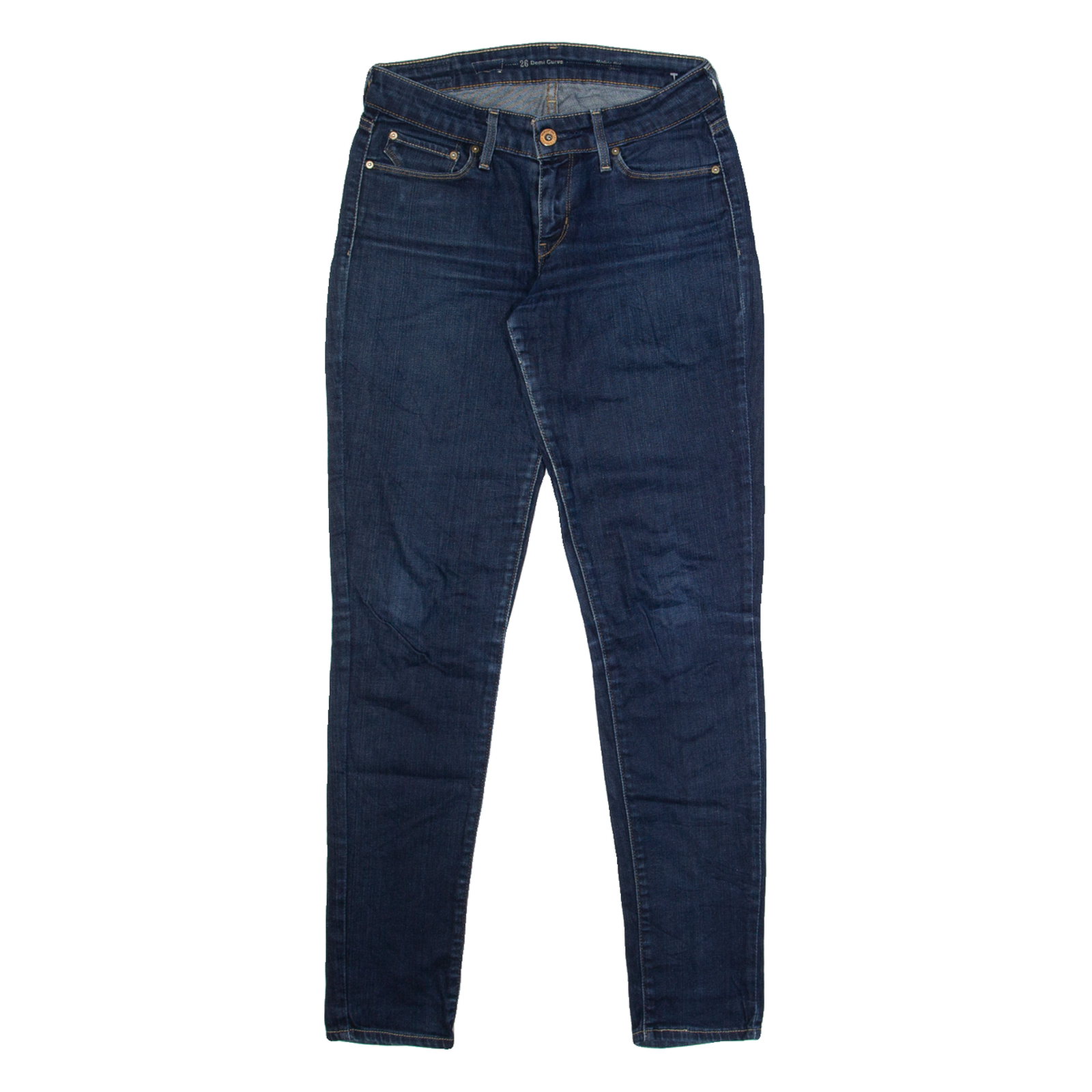 LEVI'S Womens Jeans Blue Regular Tapered W26 L32 Refurbished - N/A refurbished available on Cerqular