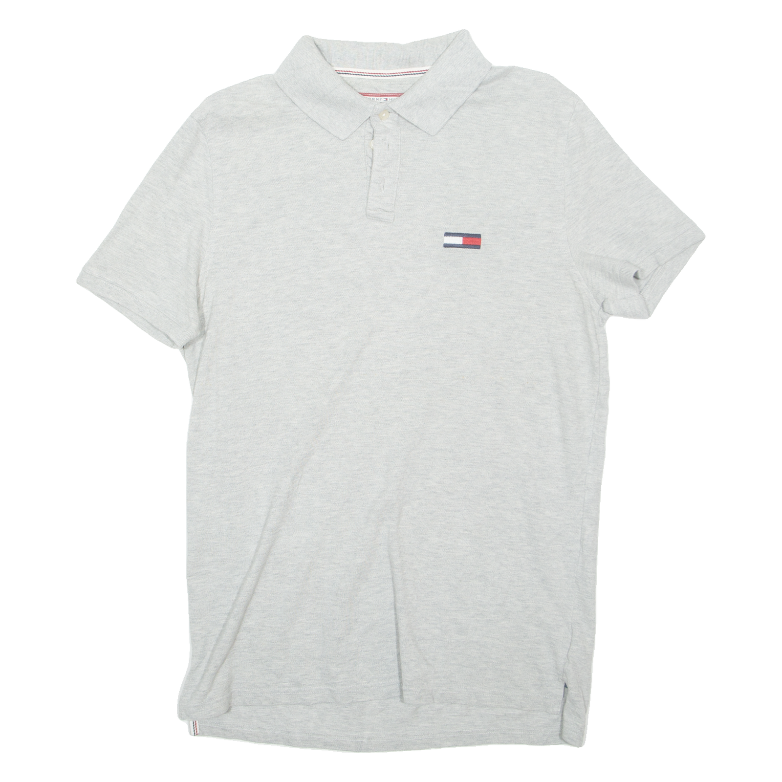 TOMMY HILFIGER Mens Polo Shirt Grey L Refurbished - N/A refurbished available on Cerqular