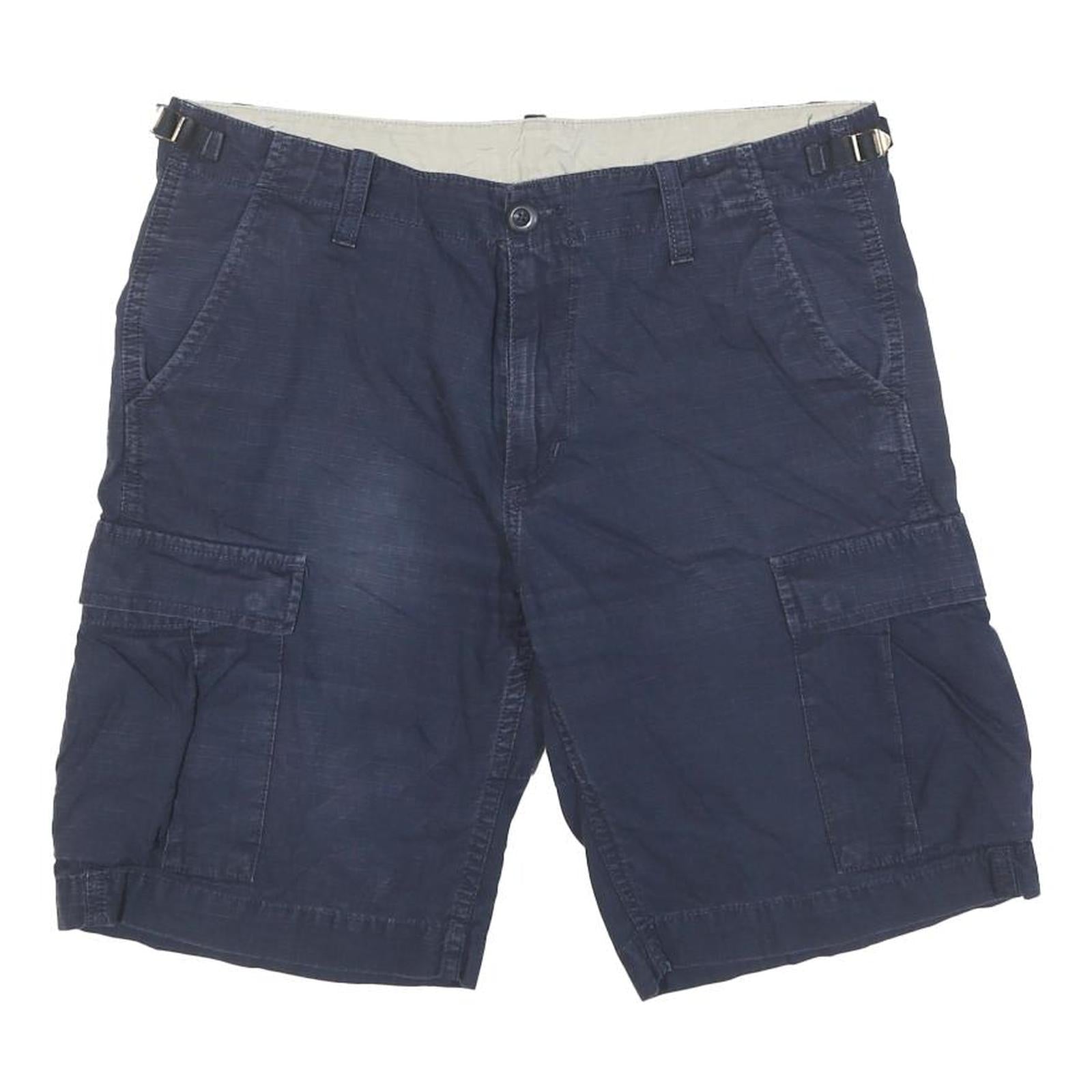 CARHARTT Mens Cotton Blend Navy Blue Cargo Shorts M W32 Workwear Casual Refurbished - N/A refurbished available on Cerqular
