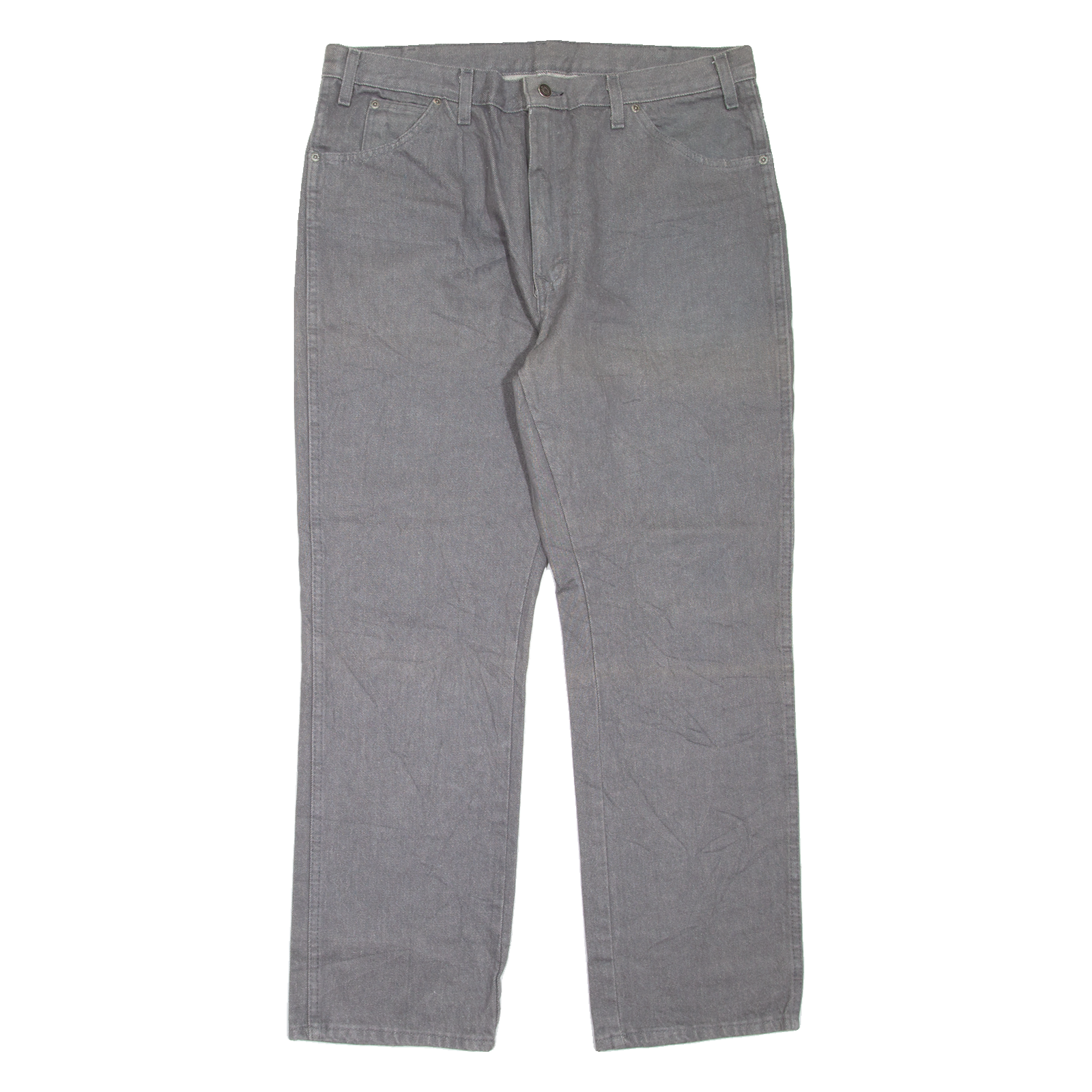 DICKIES Workwear Mens Jeans Grey Regular Straight W38 L30 Refurbished - N/A refurbished available on Cerqular