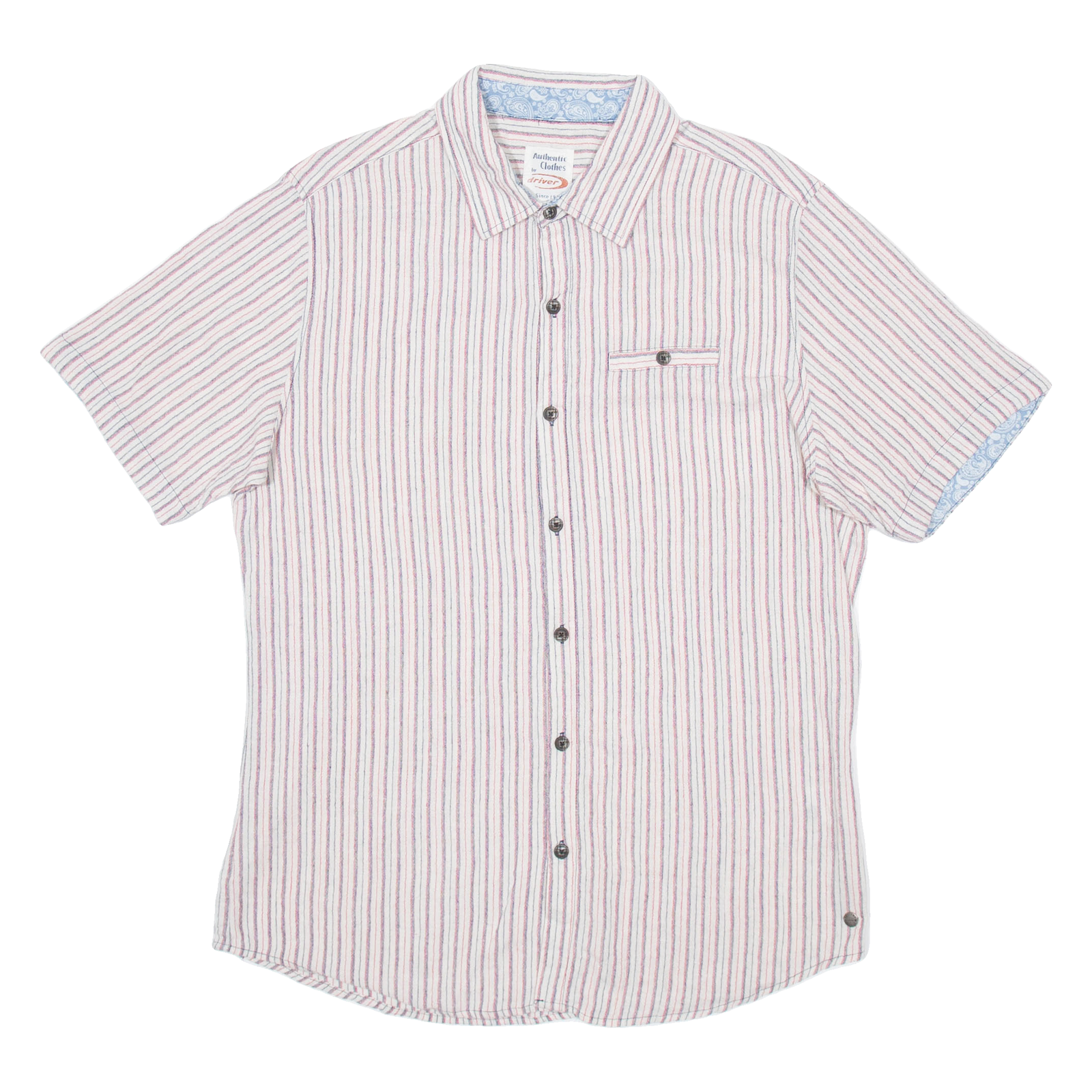 DRIVER Mens Shirt Red Striped XL Refurbished - N/A refurbished available on Cerqular