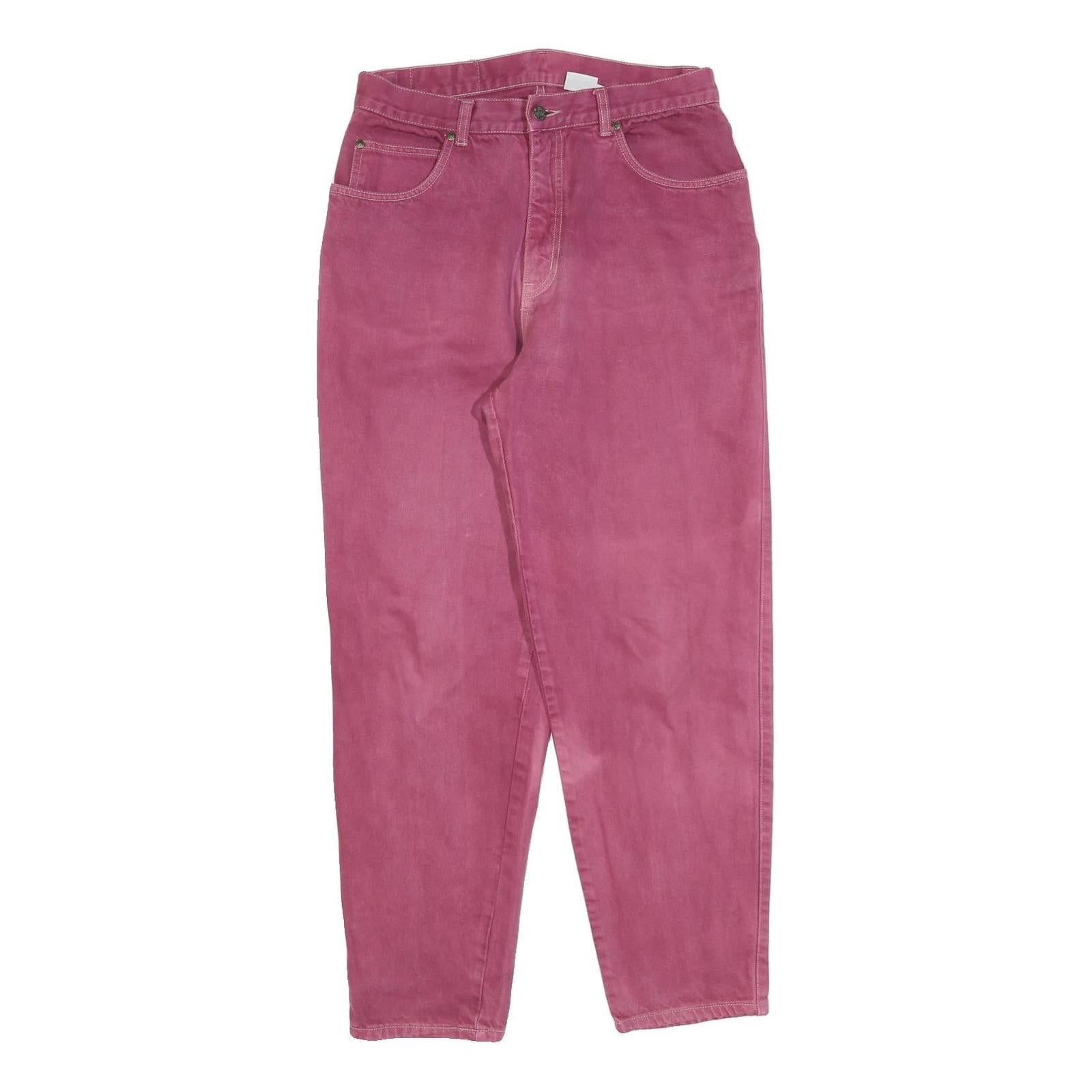 NORWISS Womens Jeans Pink Regular Straight Denim Light W30 L28 Classic Zip Refurbished - N/A refurbished available on Cerqular
