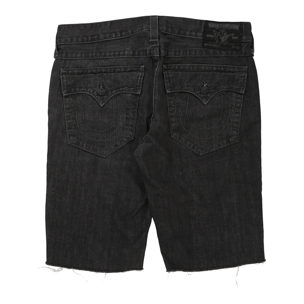Ricky True Religion Denim Shorts - 40W 14L Black Cotton Refurbished - Thrifted (note: this is a term often used to describe second- refurbished available on Cerqular
