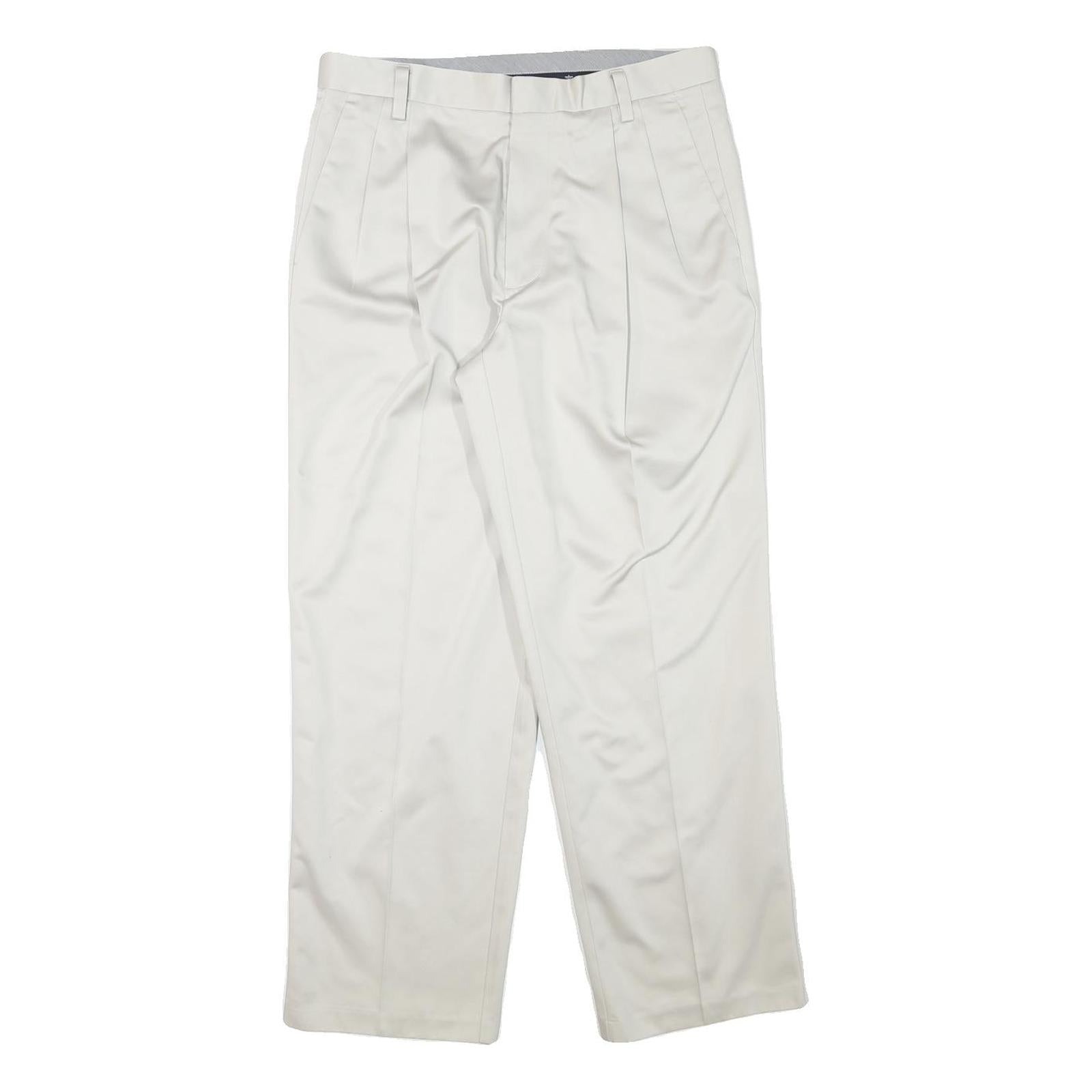 DOCKERS Mens White Relaxed Straight Trousers Cotton Blend W31 L28 Casual Refurbished - N/A refurbished available on Cerqular