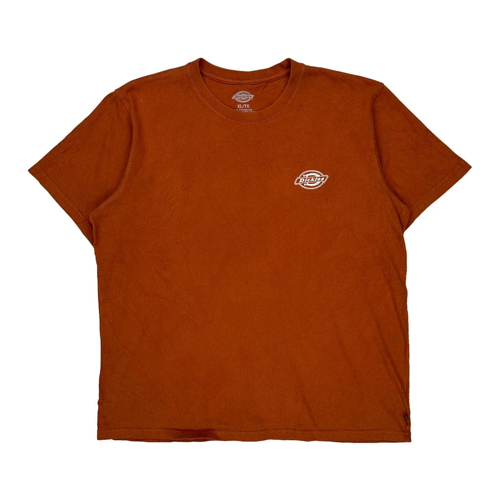 Dickies T-Shirt - XL Orange Cotton Refurbished - Thrifted (note: this is a term often used to describe second- refurbished available on Cerqular