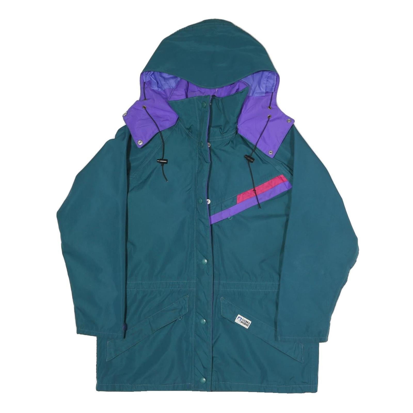 SIERRA DESIGNS Womens Green & Purple Outdoor Jacket UK 12 Polyester Blend Zip Refurbished - N/A refurbished available on Cerqular
