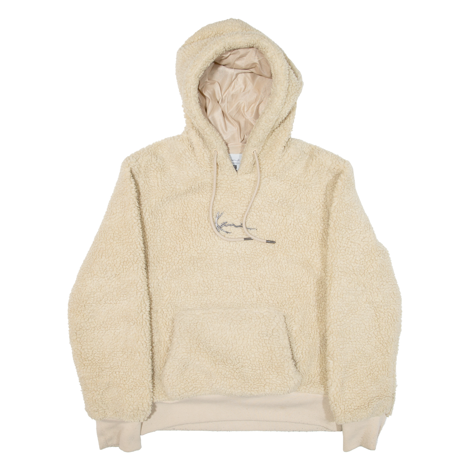 KARL KANI Pullover Womens Fleece Jacket Beige Hooded S Refurbished - N/A refurbished available on Cerqular