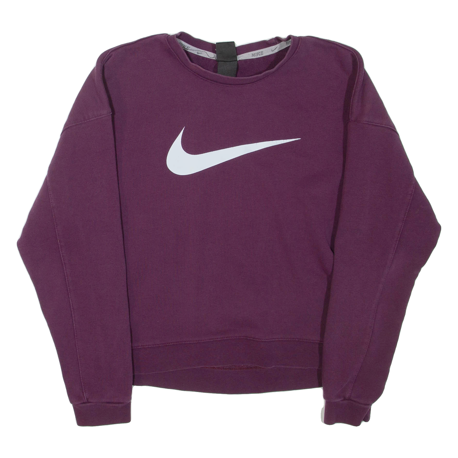 NIKE Cropped Womens Sweatshirt Purple Crew Neck M Refurbished - N/A refurbished available on Cerqular