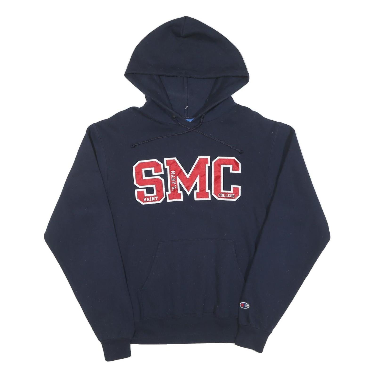 CHAMPION Mens Navy Blue Saint Marys College Hoodie S Cotton Pullover Refurbished - N/A refurbished available on Cerqular