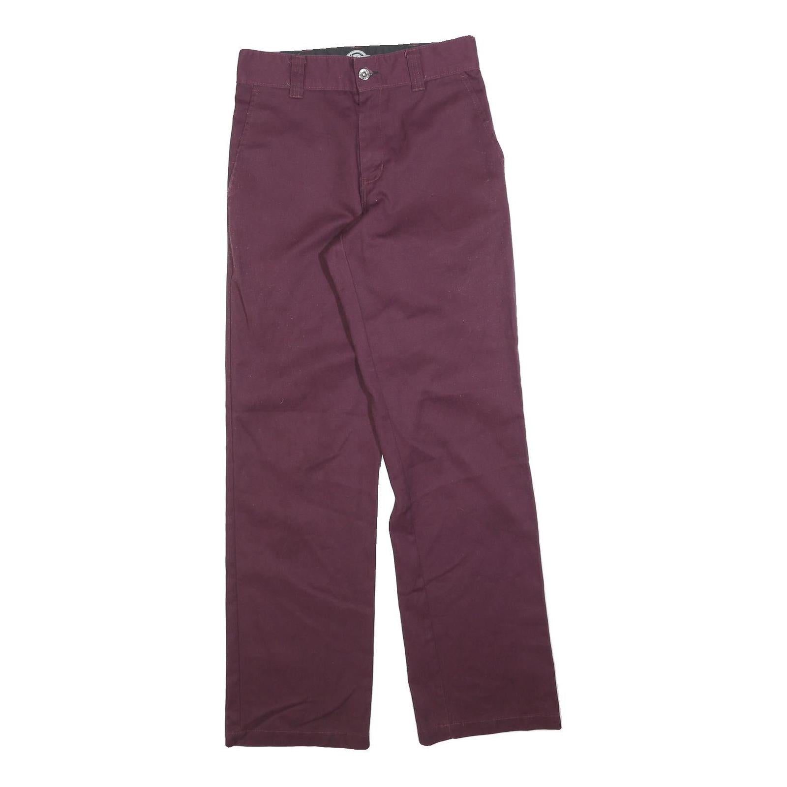 DICKIES Mens Regular Fit Burgundy Cotton Blend Trousers W28 L32 Workwear Classic Refurbished - N/A refurbished available on Cerqular