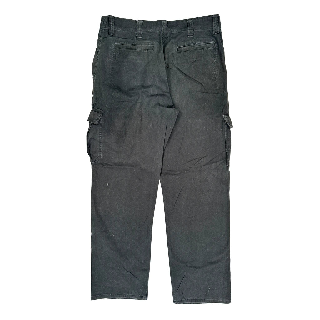 Buy Wrangler Cargo Cargo Trousers - 34W 32L Black Cotton Refurbished - $46.89 Wrangler Cargo Cargo Trousers - 34W 32L Black Cotton Refurbished - Thrifted (note: this is a term often used to describe second- refurbished available on Cerqular