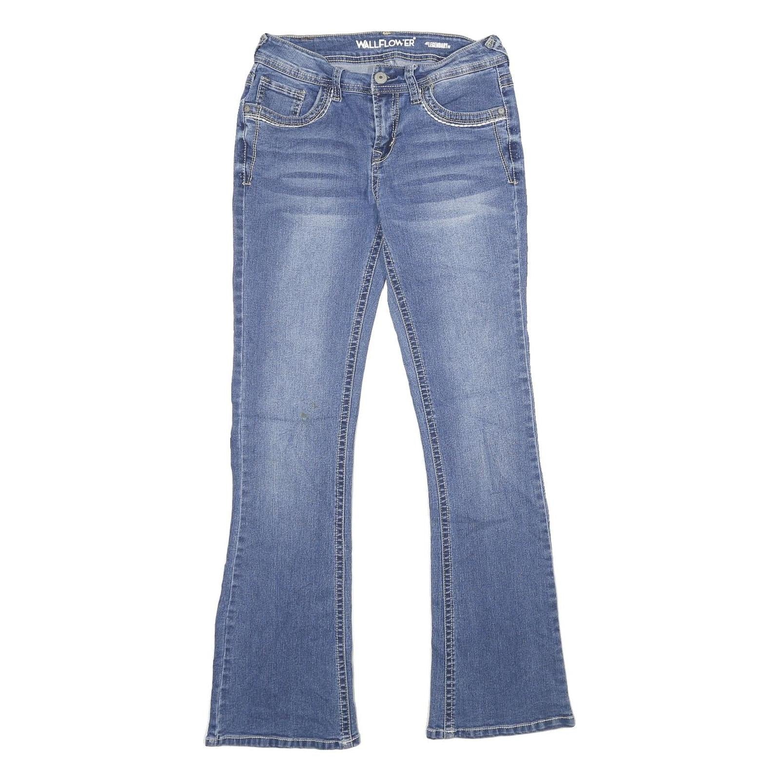 WALLFLOWER Womens Jeans Blue Classic Flared Denim Medium W28 L32 Stylish Refurbished - N/A refurbished available on Cerqular