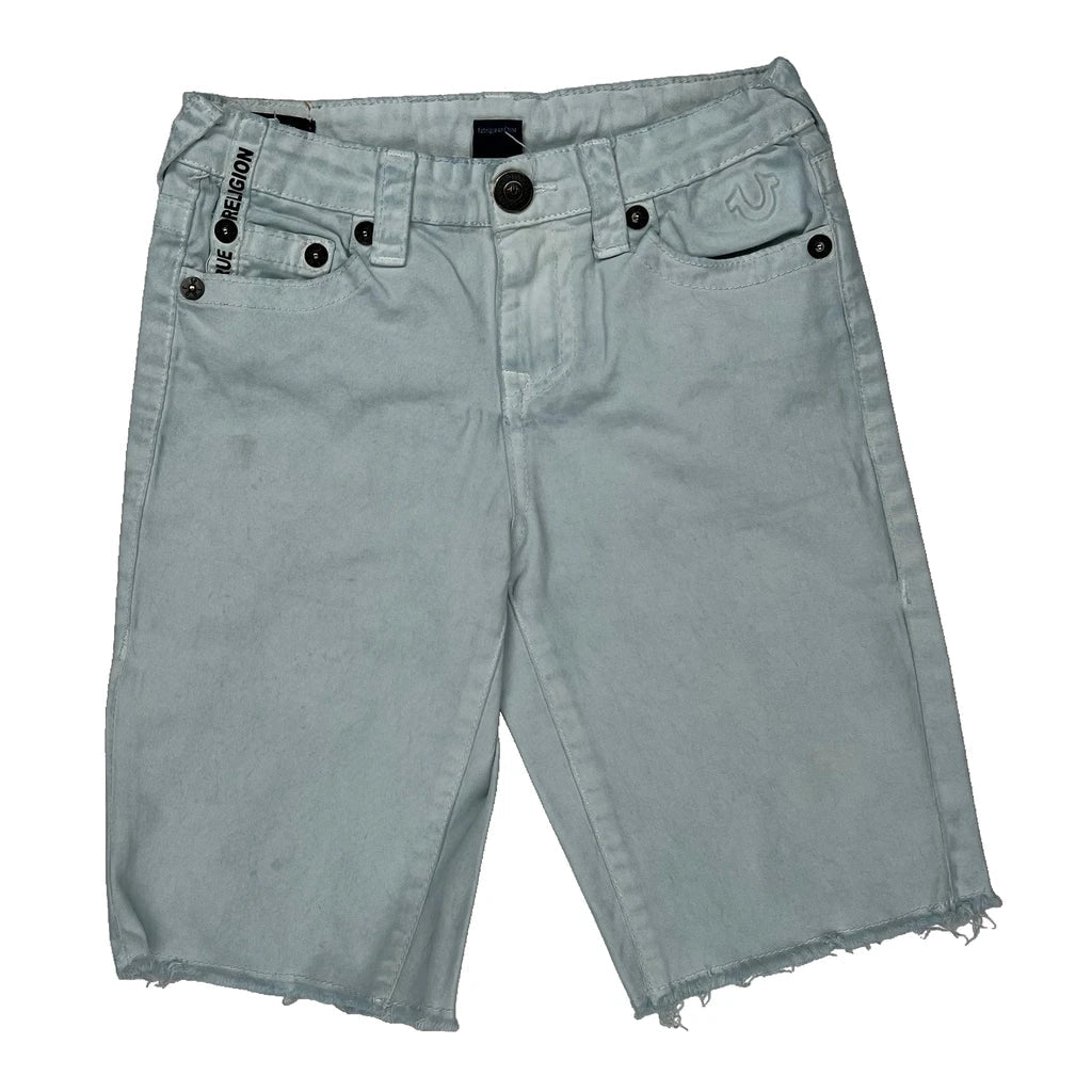 Age 10 True Religion Denim Shorts - Mediumw 10L Light Wash Cotton Refurbished - Thrifted (note: this is a term often used to describe second- refurbished available on Cerqular
