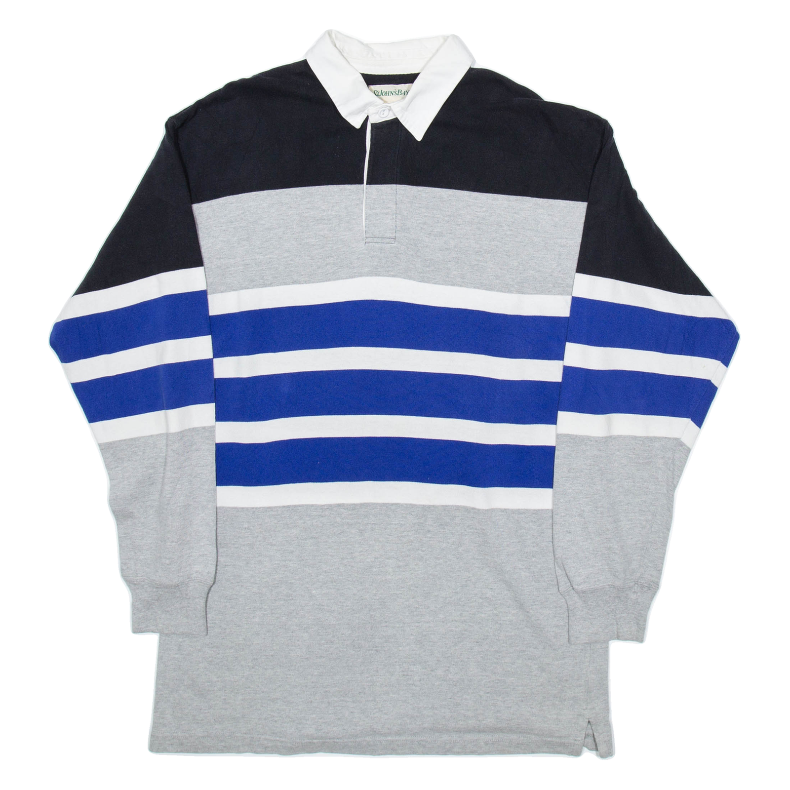 Buy ST JOHN'S BAY Mens Polo Shirt Grey Striped Long Sleeve L Refurbished - $29.89 ST JOHN'S BAY Mens Polo Shirt Grey Striped Long Sleeve L Refurbished - N/A refurbished available on Cerqular