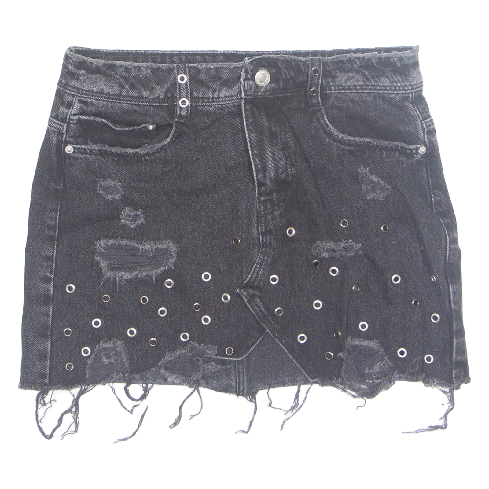 ZARA Womens Mini Skirt Black Short Denim S Refurbished - N/A refurbished available on Cerqular