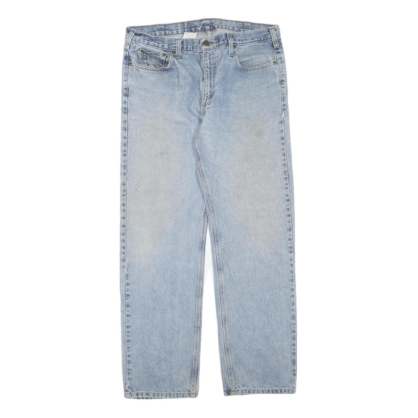 CARHARTT Mens Jeans Blue Regular Straight Denim Medium W38 L34 Classic Casual Refurbished - N/A refurbished available on Cerqular