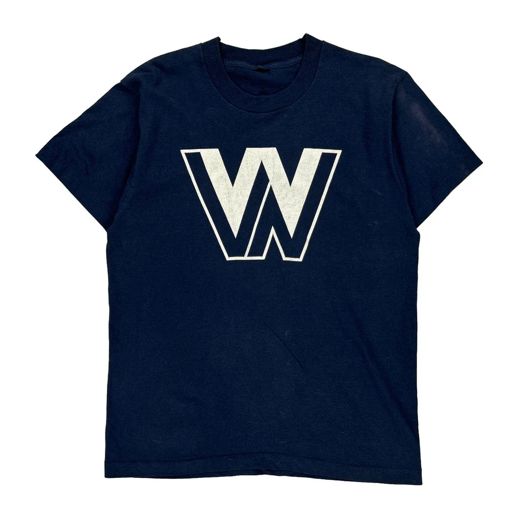 18 Unbranded Single Stitch T-Shirt - Large Navy Cotton Refurbished - Thrifted (note: this is a term often used to describe second- refurbished available on Cerqular