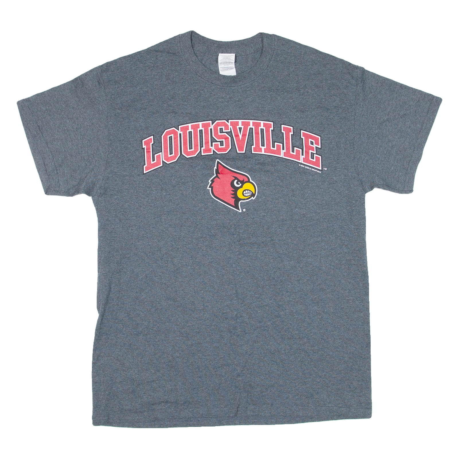 GILDAN Louisville Mens T-Shirt Grey USA M Refurbished - N/A refurbished available on Cerqular