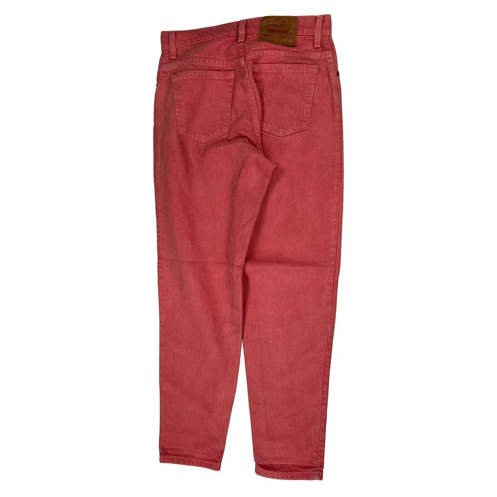 Made In USA Levis Jeans - 30W 28L Red Cotton Refurbished - Thrifted (note: this is a term often used to describe second- refurbished available on Cerqular