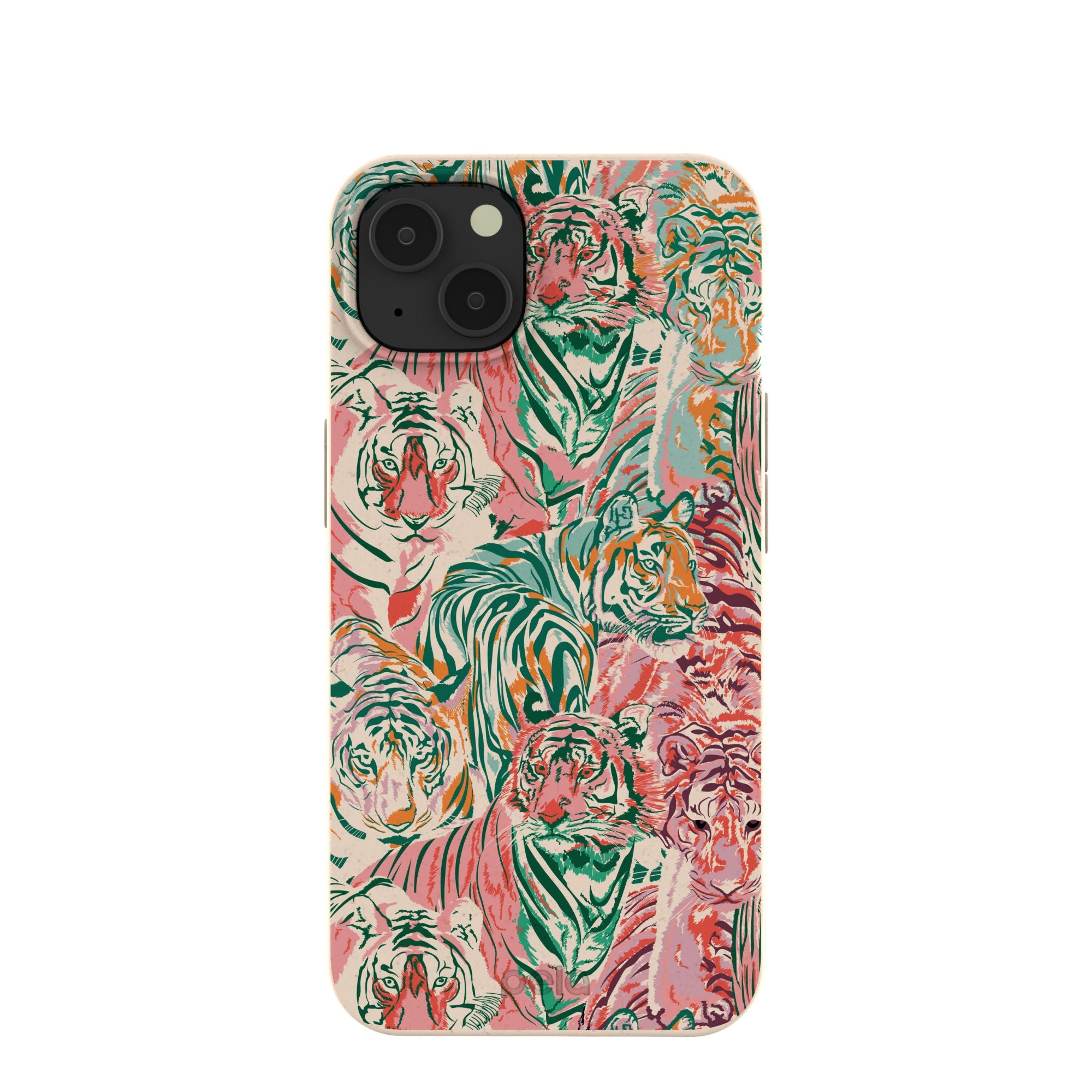 Seashell Hidden Tigers iPhone 13 Case Refurbished - Pela Case refurbished available on Cerqular