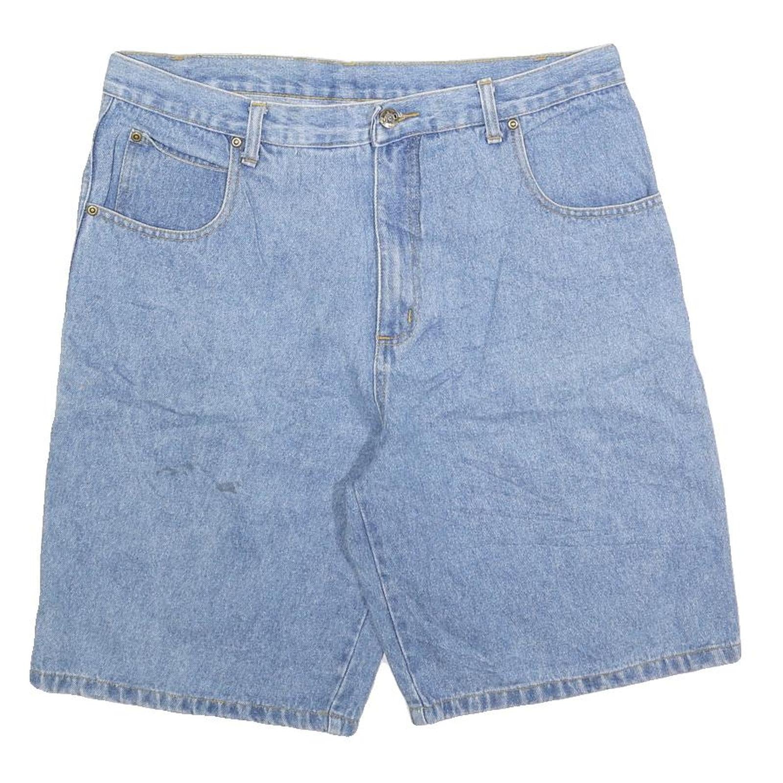 MCORVIS Mens Denim Blue Casual Shorts M W34 Cotton Blend Classic Fit Refurbished - N/A refurbished available on Cerqular