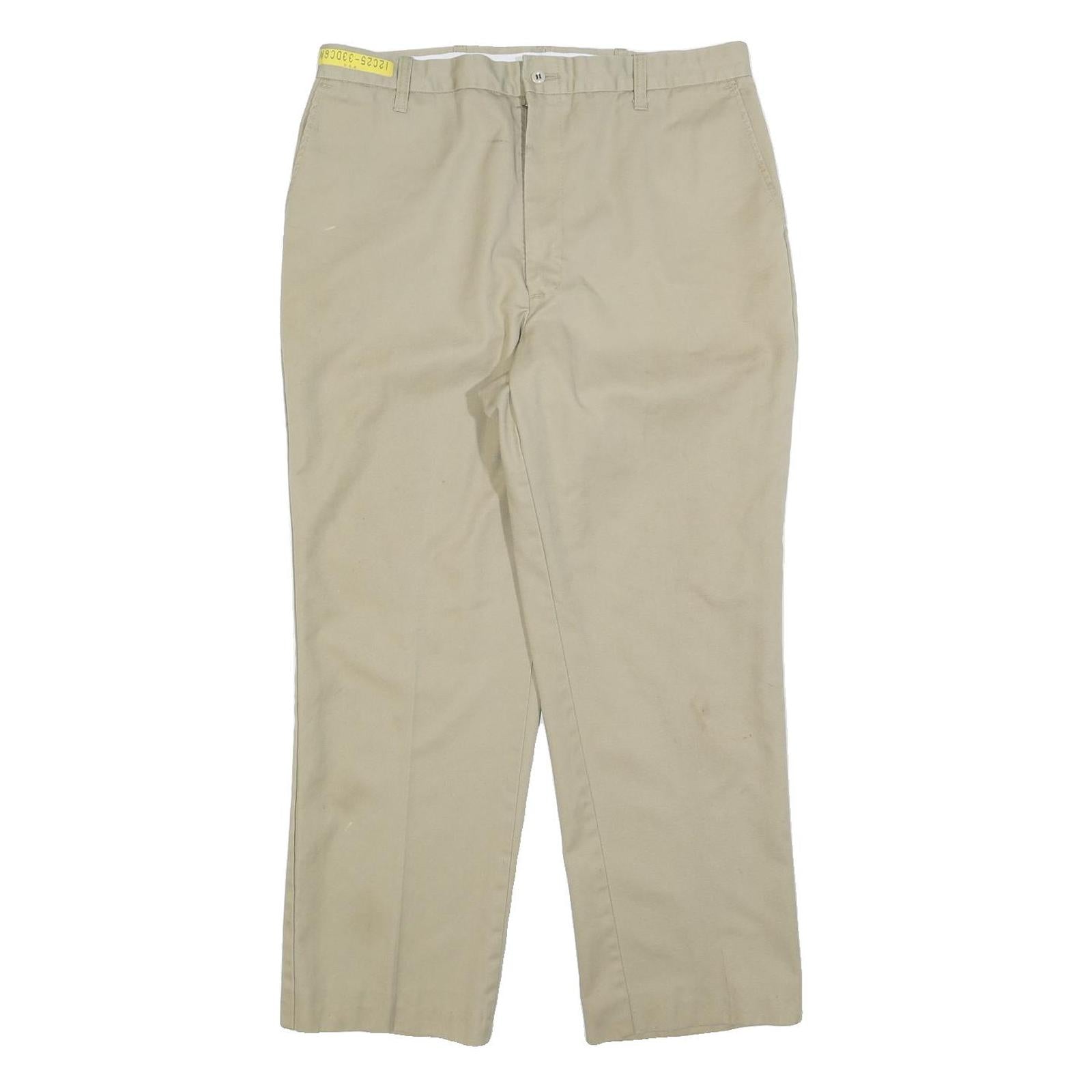 DICKIES Mens Cotton Blend Beige Regular Fit Straight Leg Trousers W36 L28 Refurbished - N/A refurbished available on Cerqular