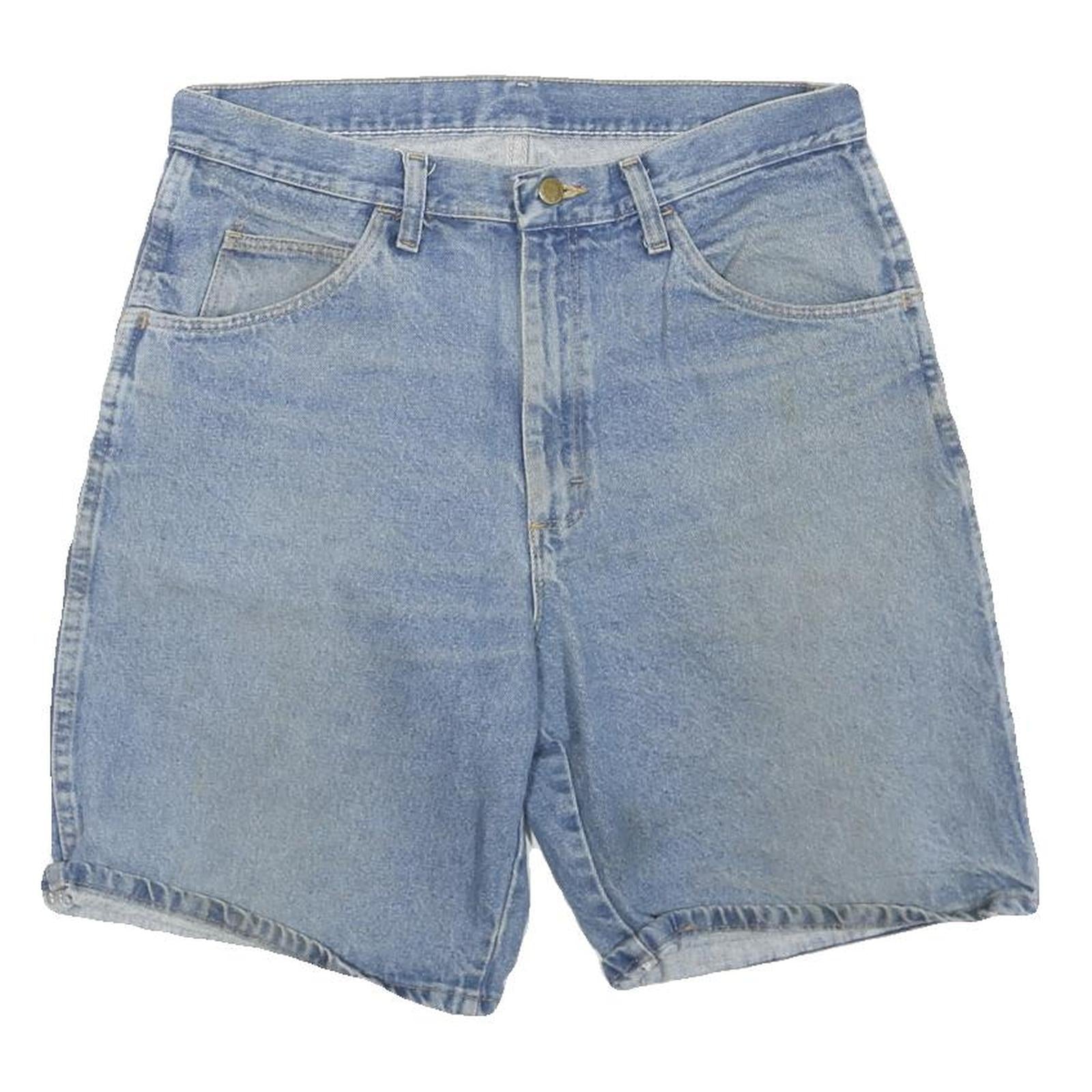 WRANGLER Mens Denim Blue Casual Shorts L W34 Classic Fit Cotton Blend Refurbished - N/A refurbished available on Cerqular