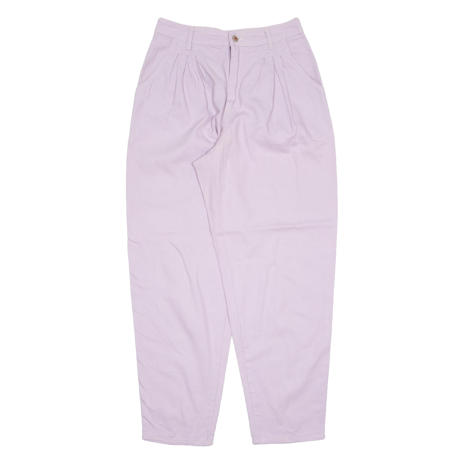 ESPRIT Pleated Chino Womens Trousers Pink Relaxed Tapered W28 L30 Refurbished - N/A refurbished available on Cerqular