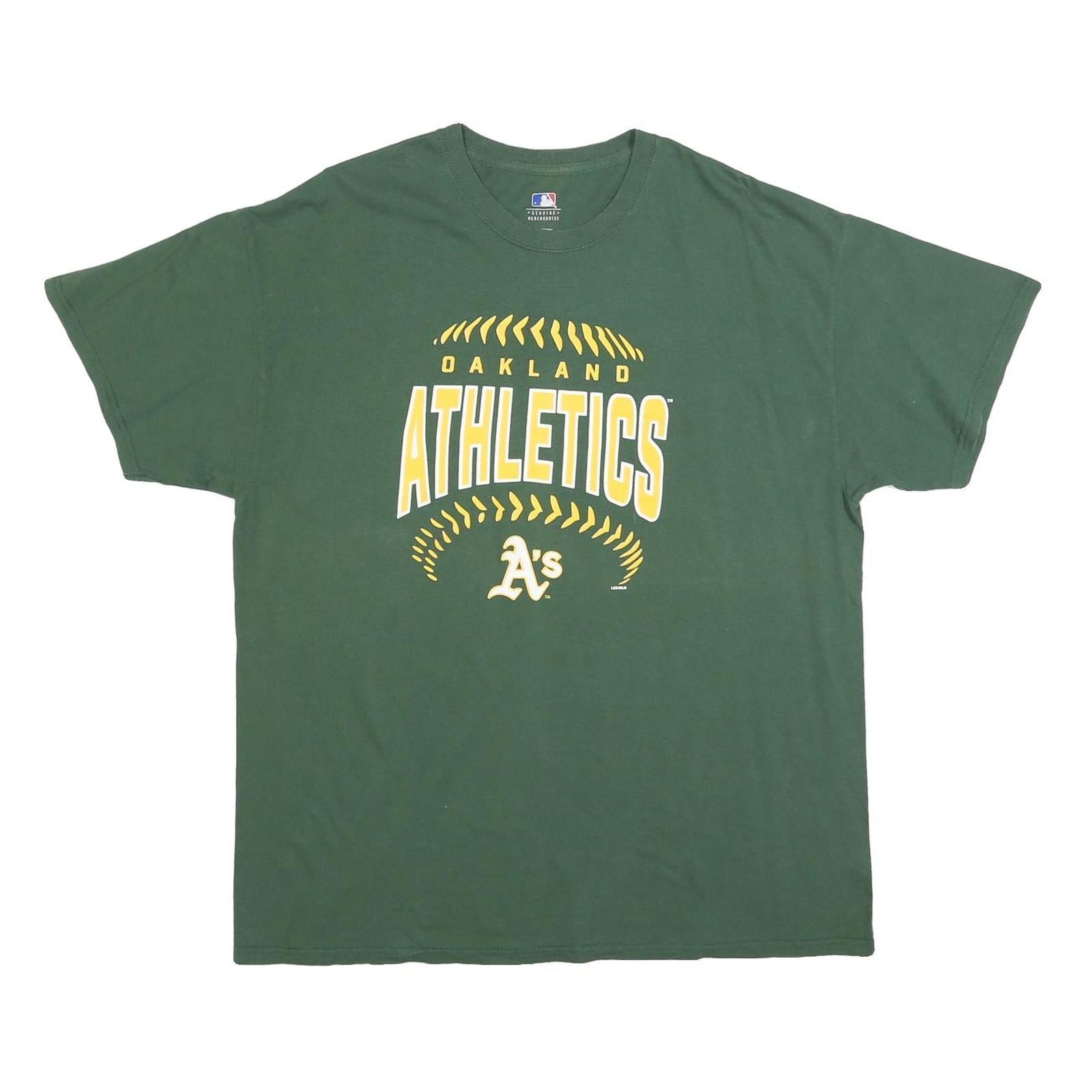 MLB Mens Green Oakland Athletics Graphic T-Shirt XL Short Sleeve Crew Neck Refurbished - N/A refurbished available on Cerqular