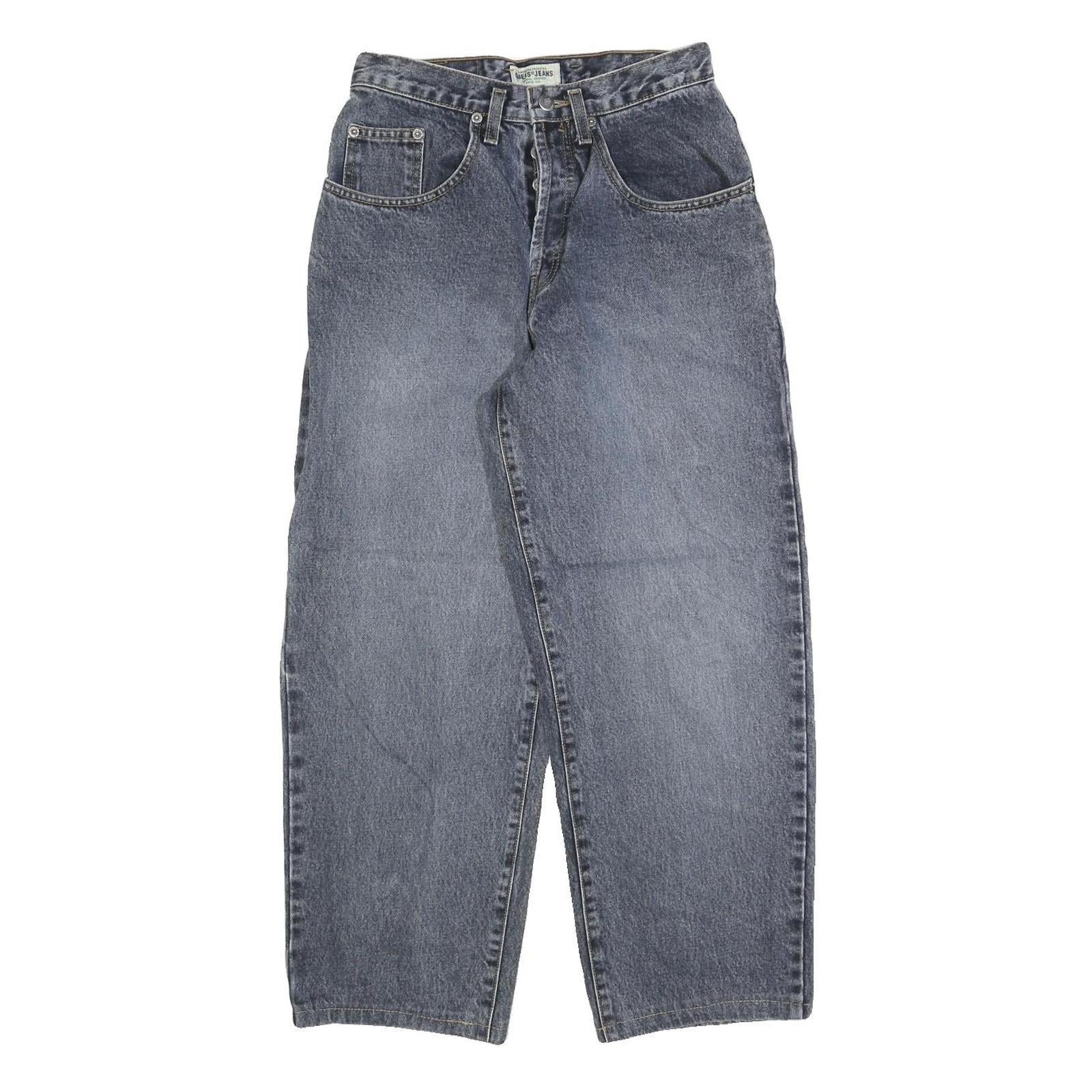 GUESS Womens Blue Regular Fit Straight Denim Jeans W27 L26 Classic Cotton Button Refurbished - N/A refurbished available on Cerqular