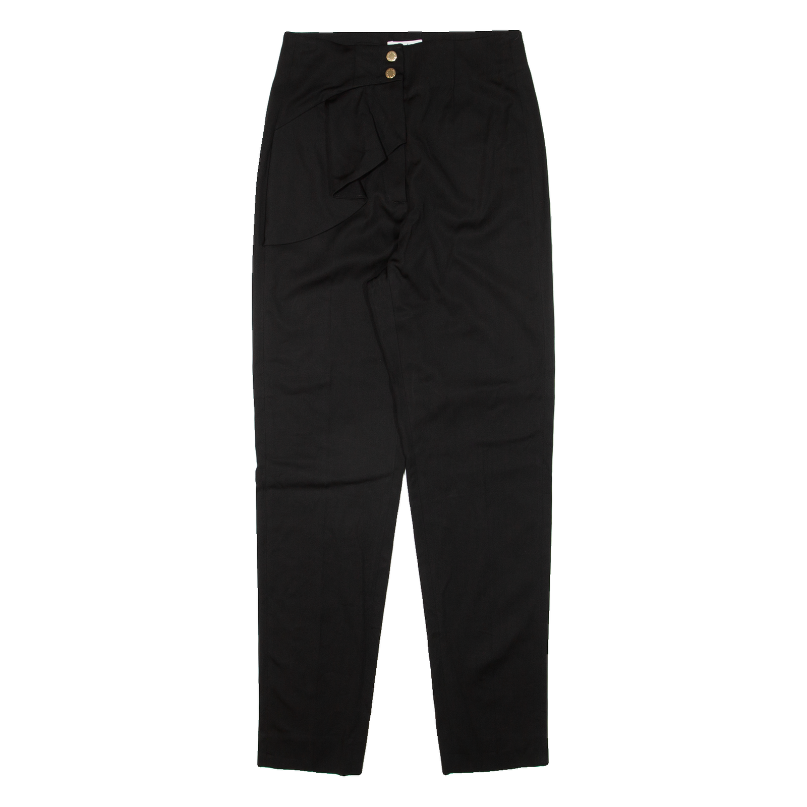 SANDRO Womens Trousers Black Regular Tapered W24 L27 Refurbished - N/A refurbished available on Cerqular