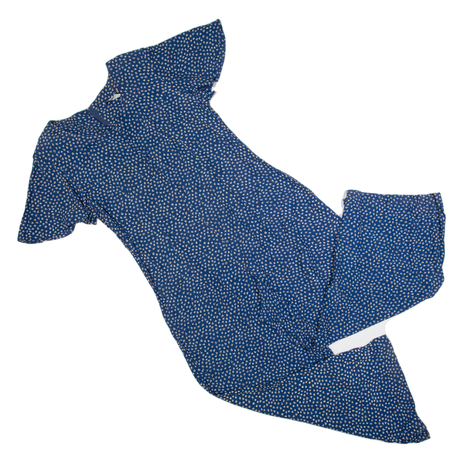 ED MICHAELS Womens Jumpsuit Blue Spotted 90s Wide-Leg L Refurbished - N/A refurbished available on Cerqular