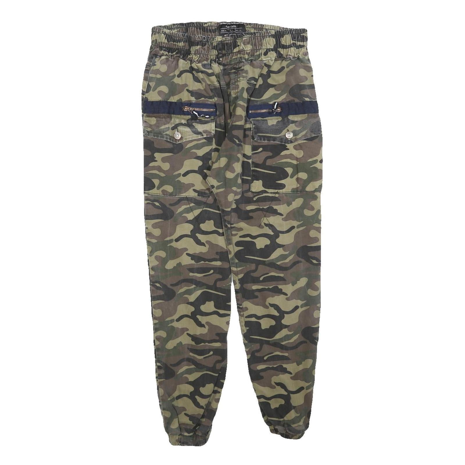 OTANIK DENIM Boys Cotton Blend Camouflage Regular Tapered Trousers W28 L26 Refurbished - N/A refurbished available on Cerqular
