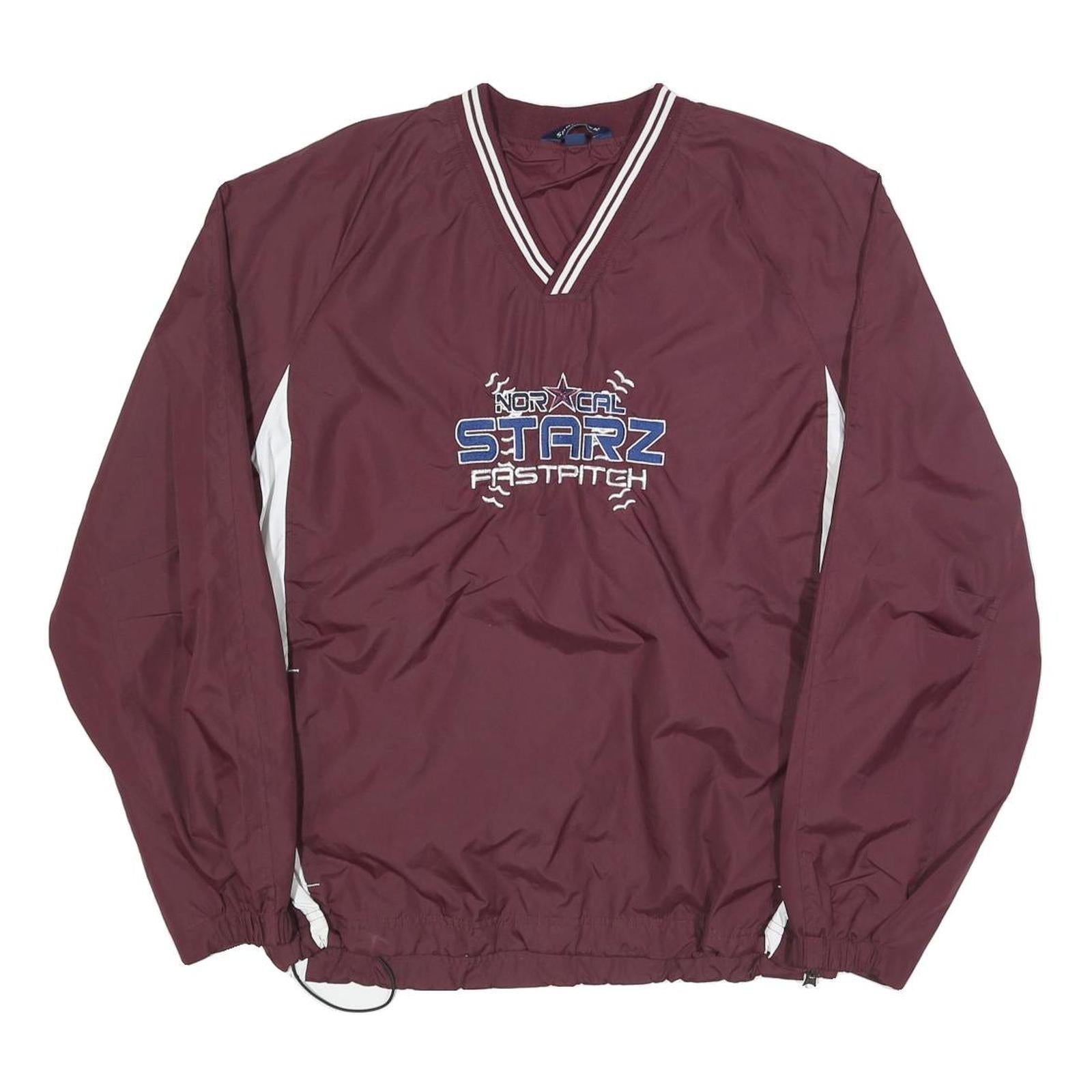 SPORT TEK Mens Maroon & White Nor Cal Starz Fastpitch V-Neck M Sweatshirt Refurbished - N/A refurbished available on Cerqular