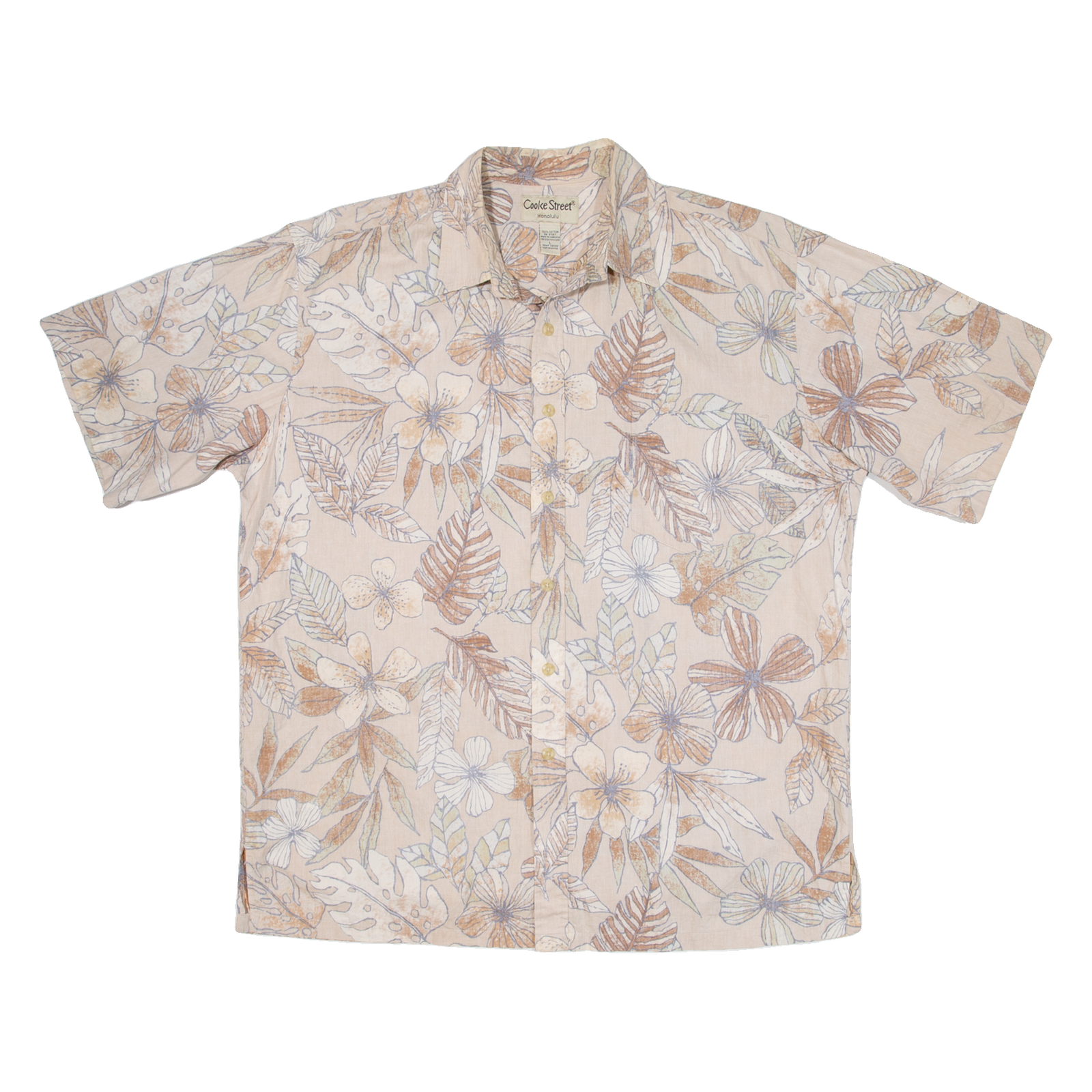 COOKE STREET Mens Hawaiian Shirt Pink Floral L Refurbished - N/A refurbished available on Cerqular