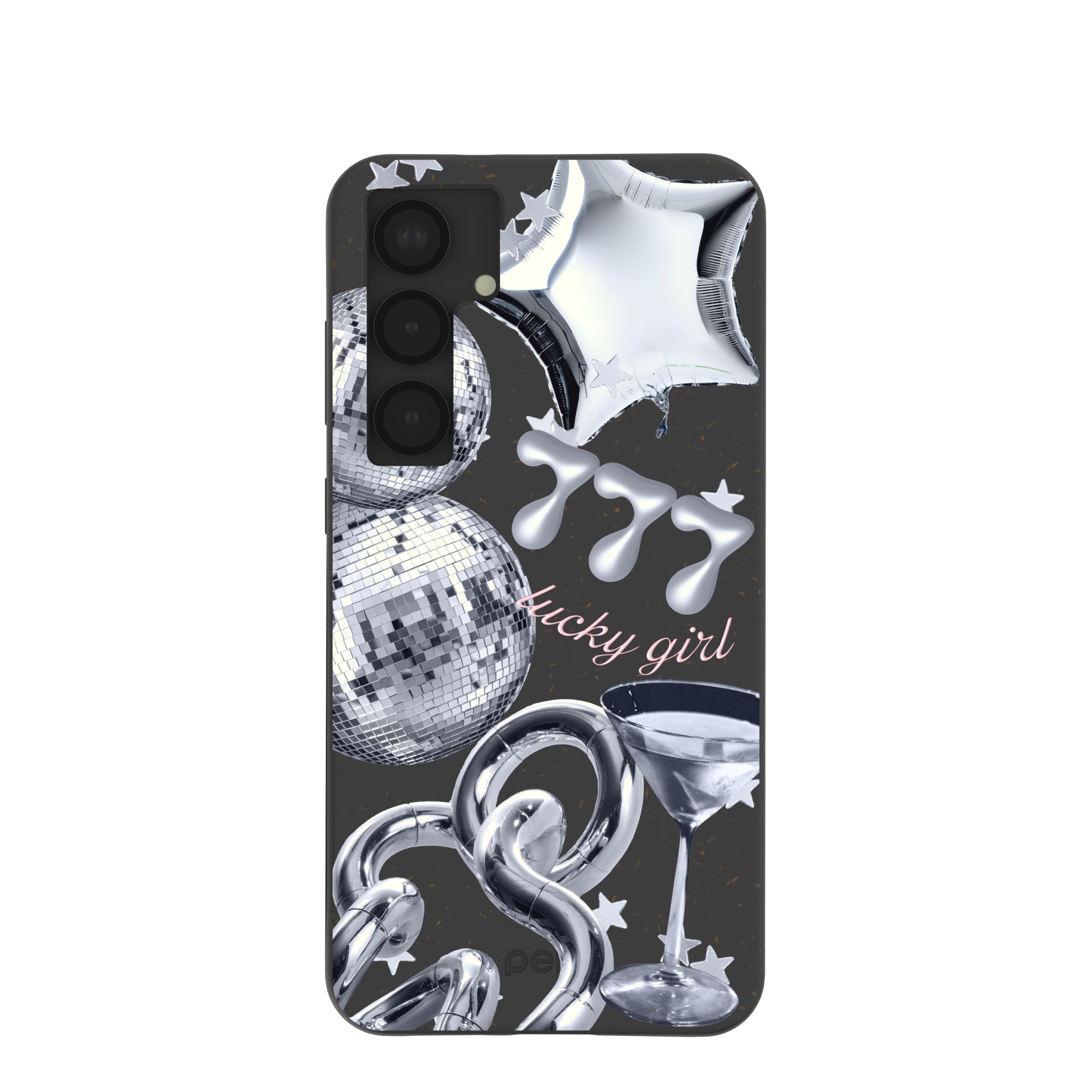 Black Cosmic Luck Samsung Galaxy S25+(Plus) Case Refurbished - Pela Case refurbished available on Cerqular