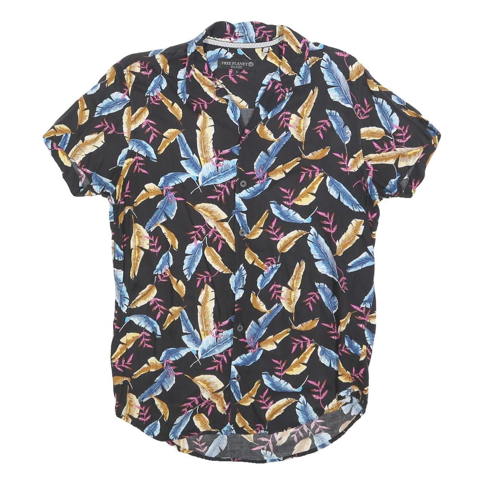Buy FREE PLANET Mens Black Cotton Blend Feather Print Shirt S Summer Holiday Beach Refurbished - $19.49 FREE PLANET Mens Black Cotton Blend Feather Print Shirt S Summer Holiday Beach Refurbished - N/A refurbished available on Cerqular