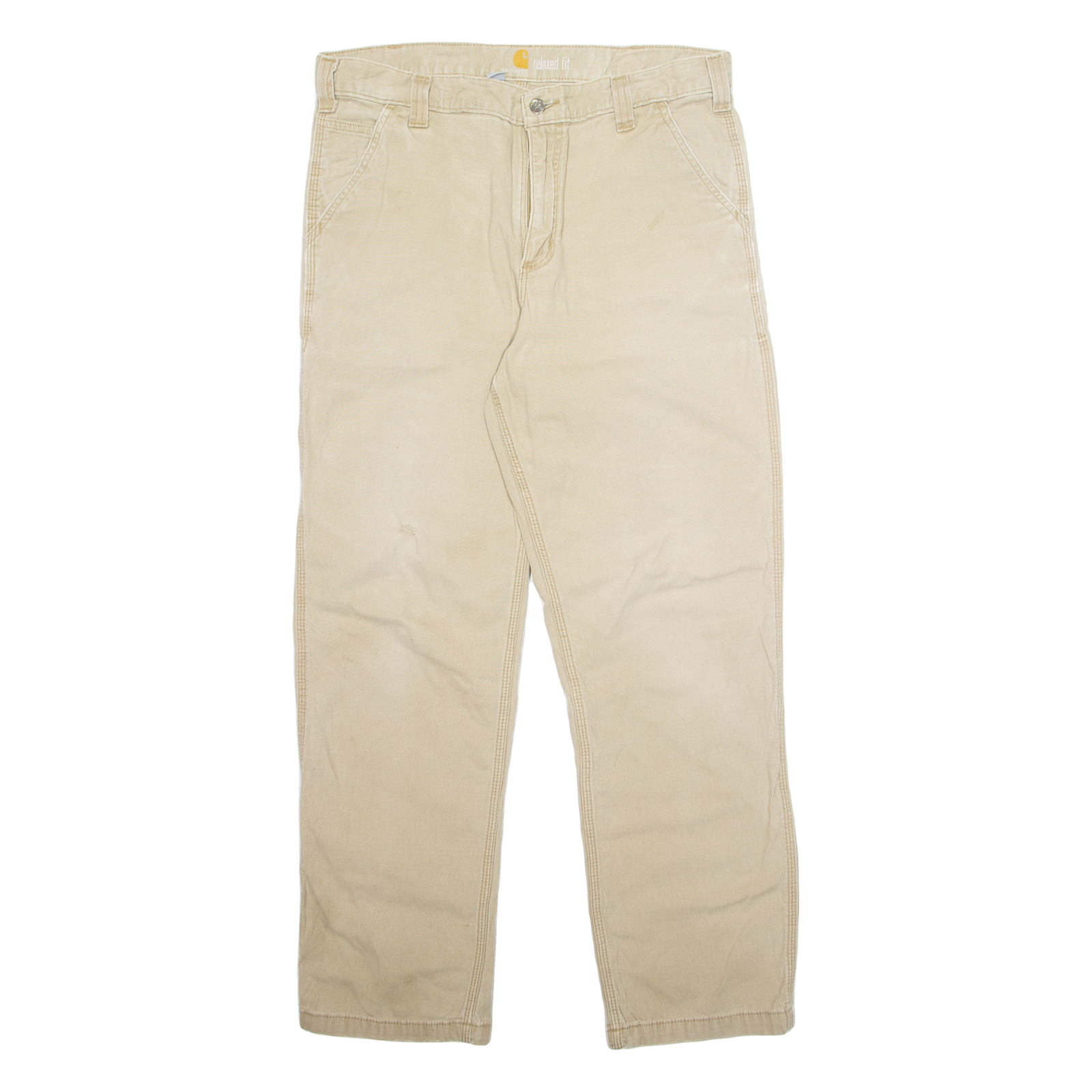 CARHARTT Cargo Mens Trousers Beige Relaxed Straight W36 L32 Refurbished - N/A refurbished available on Cerqular