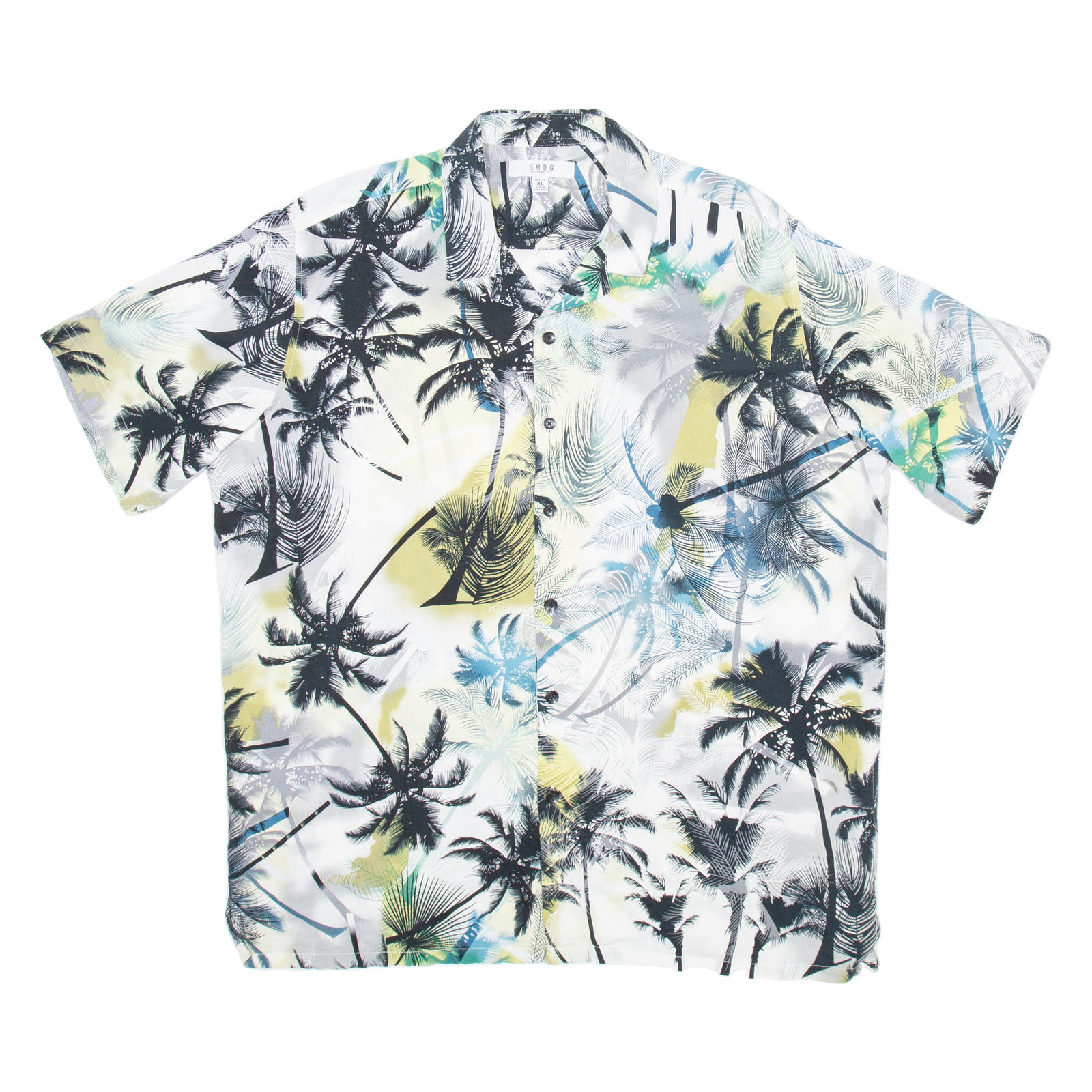 SMOG Relaxed Fit Mens Hawaiian Shirt Black Floral XL Refurbished - N/A refurbished available on Cerqular