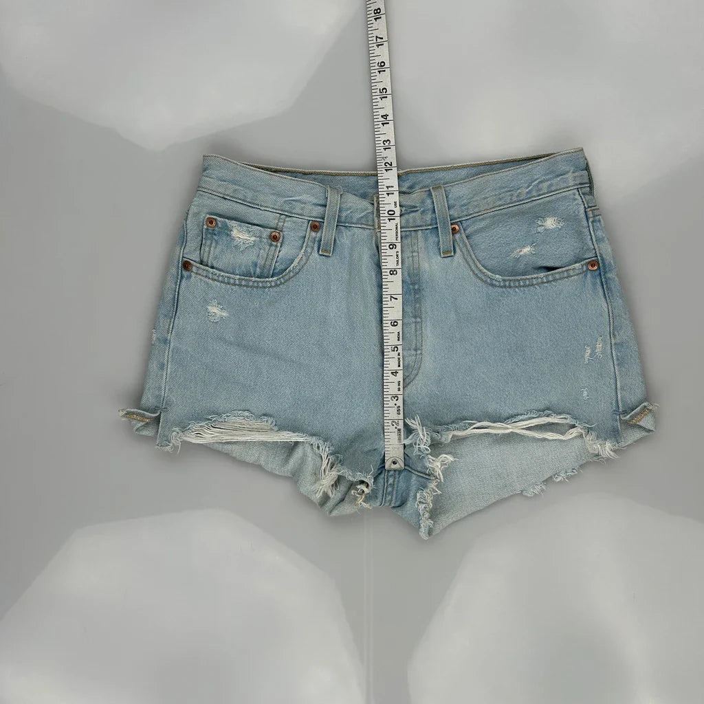Buy Levis Denim Shorts - 29W UK 10 Light Wash Denim Refurbished - $26.79 Levis Denim Shorts - 29W UK 10 Light Wash Denim Refurbished - Thrifted (note: this is a term often used to describe second- refurbished available on Cerqular