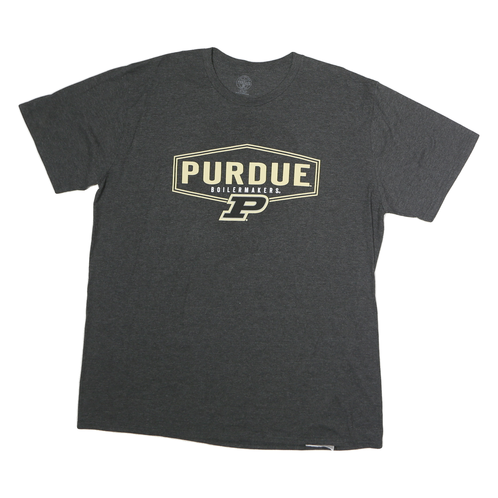 RIVALRY THREADS Mens Grey Purdue T-Shirt 2XL Short Sleeve Crew Neck Cotton Refurbished - N/A refurbished available on Cerqular
