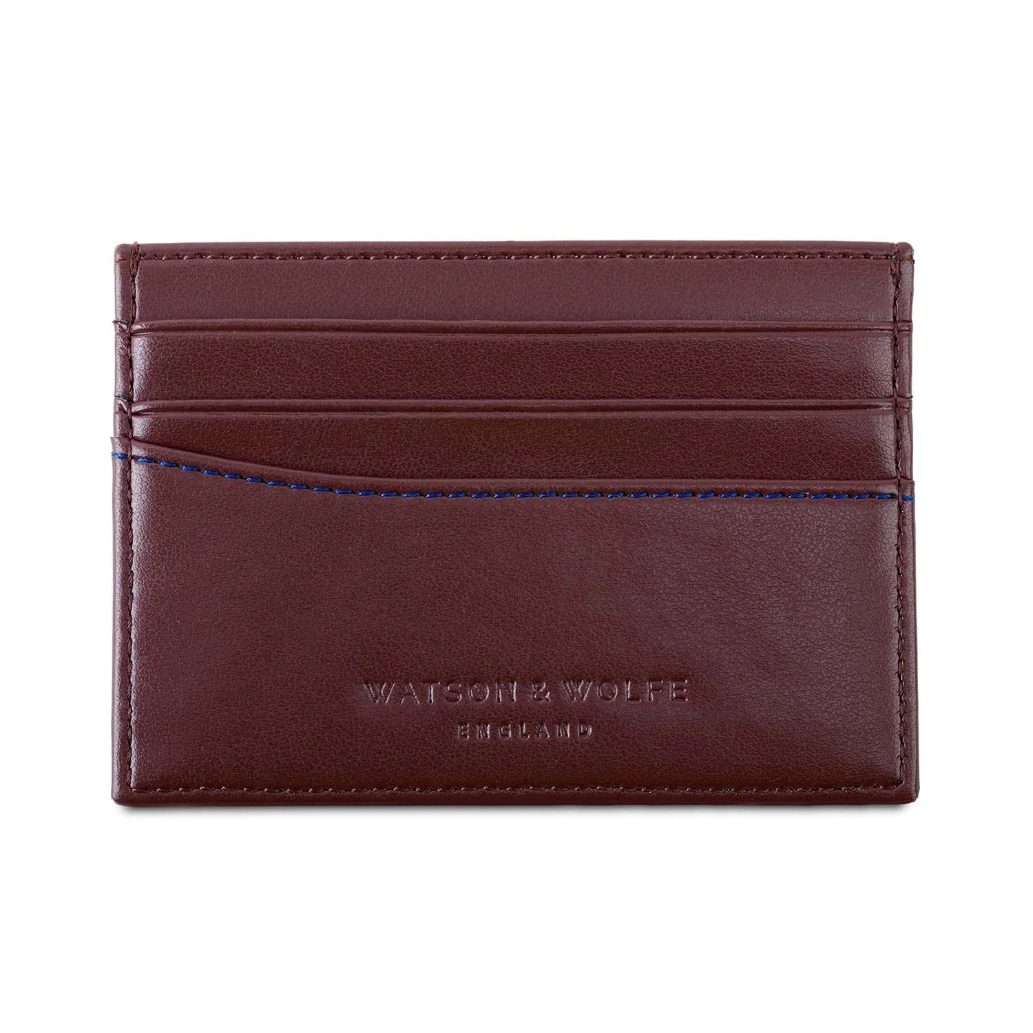 Slim Card Holder in Chestnut Brown Refurbished - Watson & Wolfe refurbished available on Cerqular