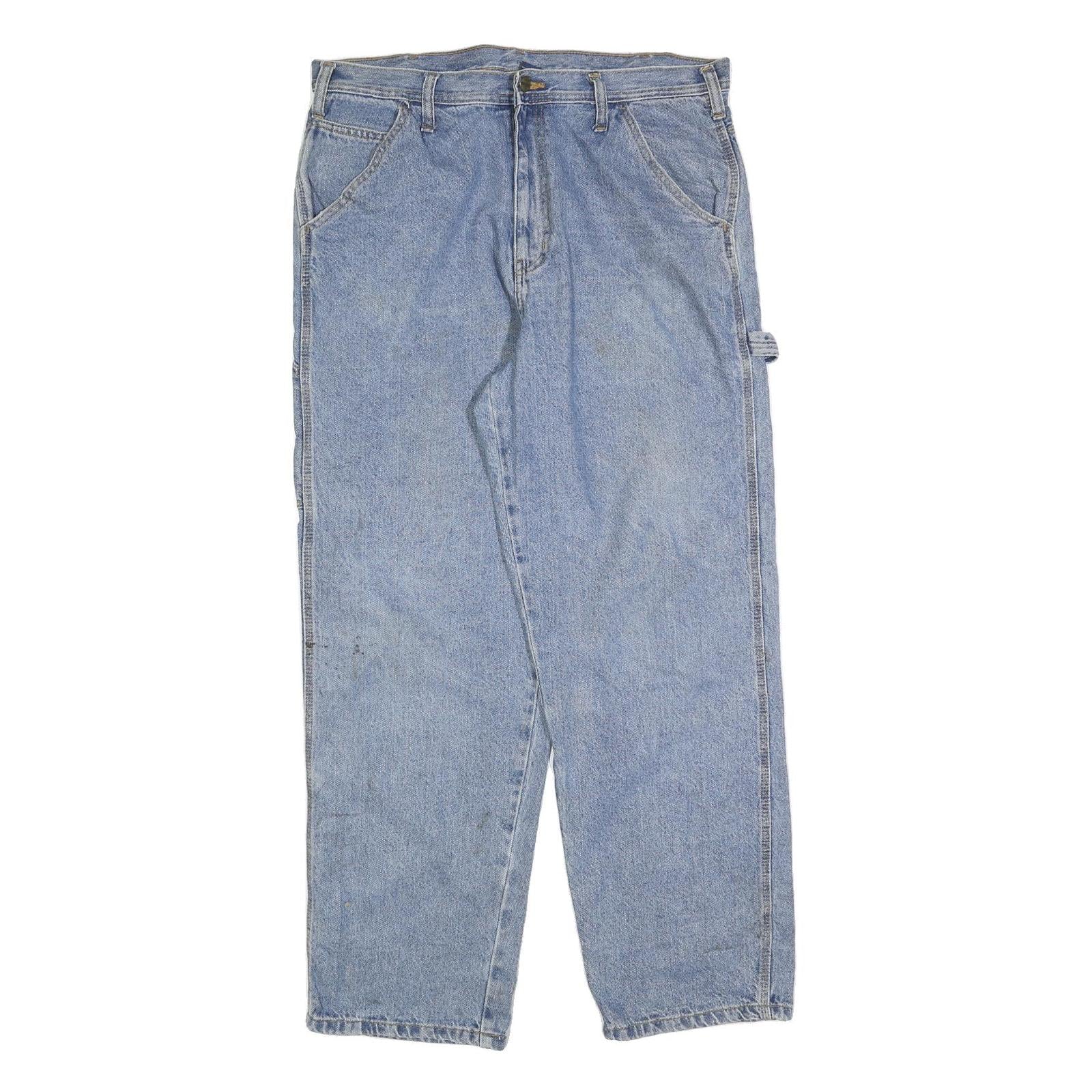 CARHARTT Mens Jeans Blue Relaxed Straight Denim Rinse W36 L32 Workwear Refurbished - N/A refurbished available on Cerqular