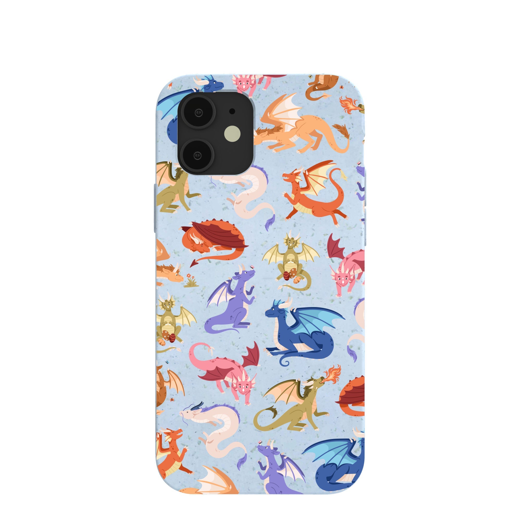 Powder Blue Dragon Cuties iPhone 12/ iPhone 12 Pro Case Refurbished - Pela Case refurbished available on Cerqular