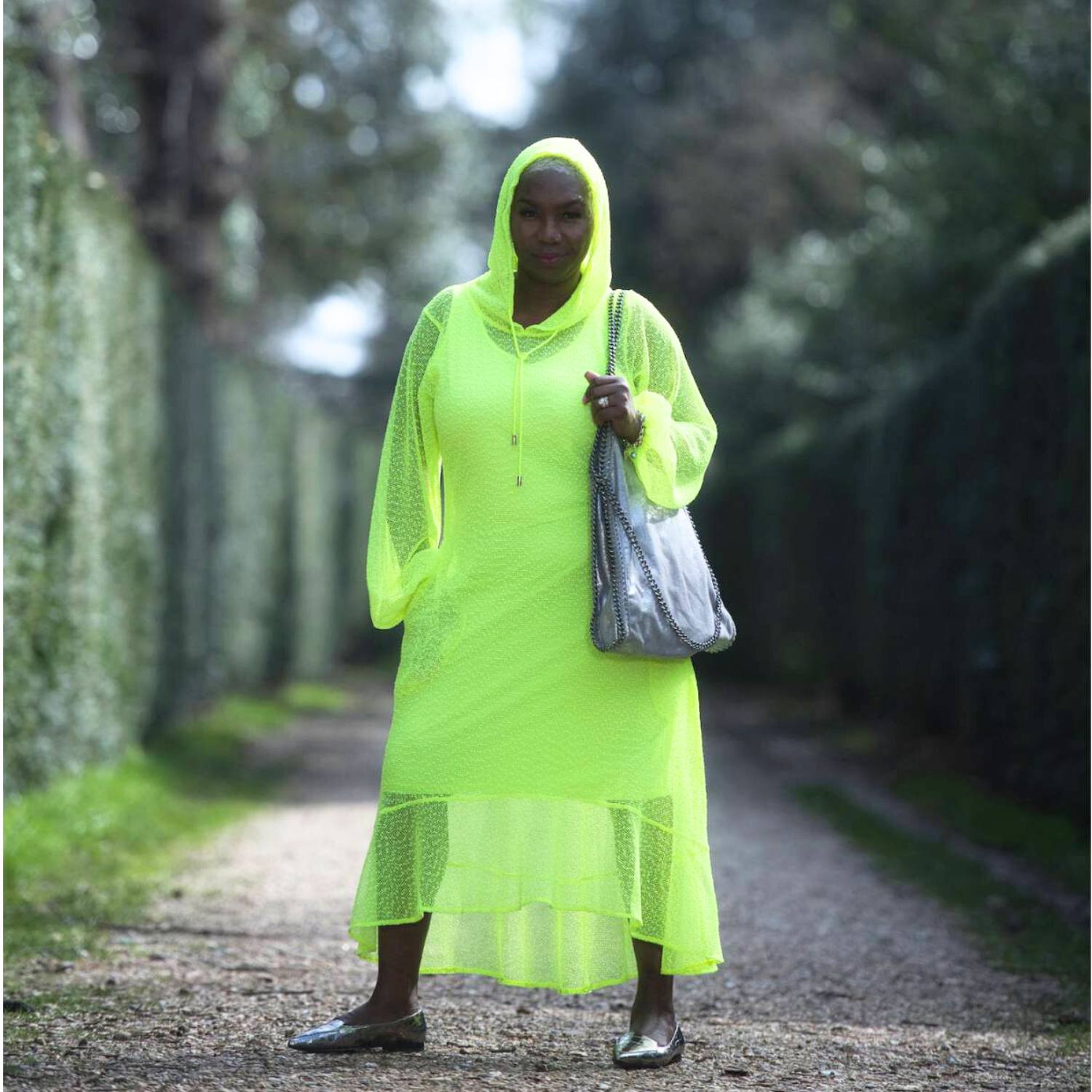 Aphrodite Neon Lime Holiday Resort Midi Dress With Hoodie -Inclusive Plus Size up to UK 16 / US 12 | Size: Size UK 16/ US 12 | Color: Lime Refurbished - N/A refurbished available on Cerqular