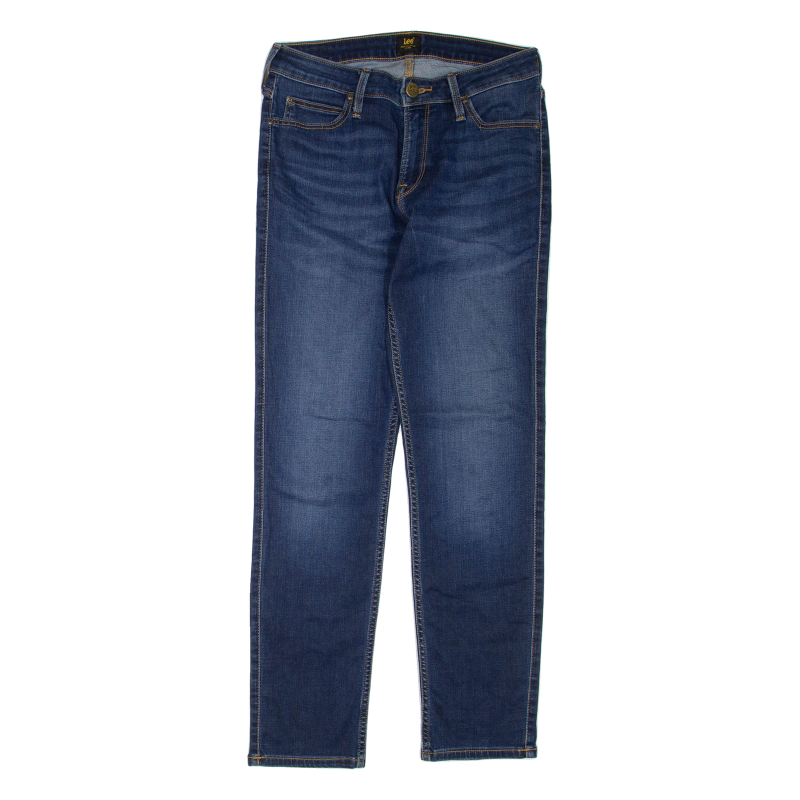 LEE Womens Jeans Blue Regular Straight Stone Wash W28 L31 Refurbished - N/A refurbished available on Cerqular