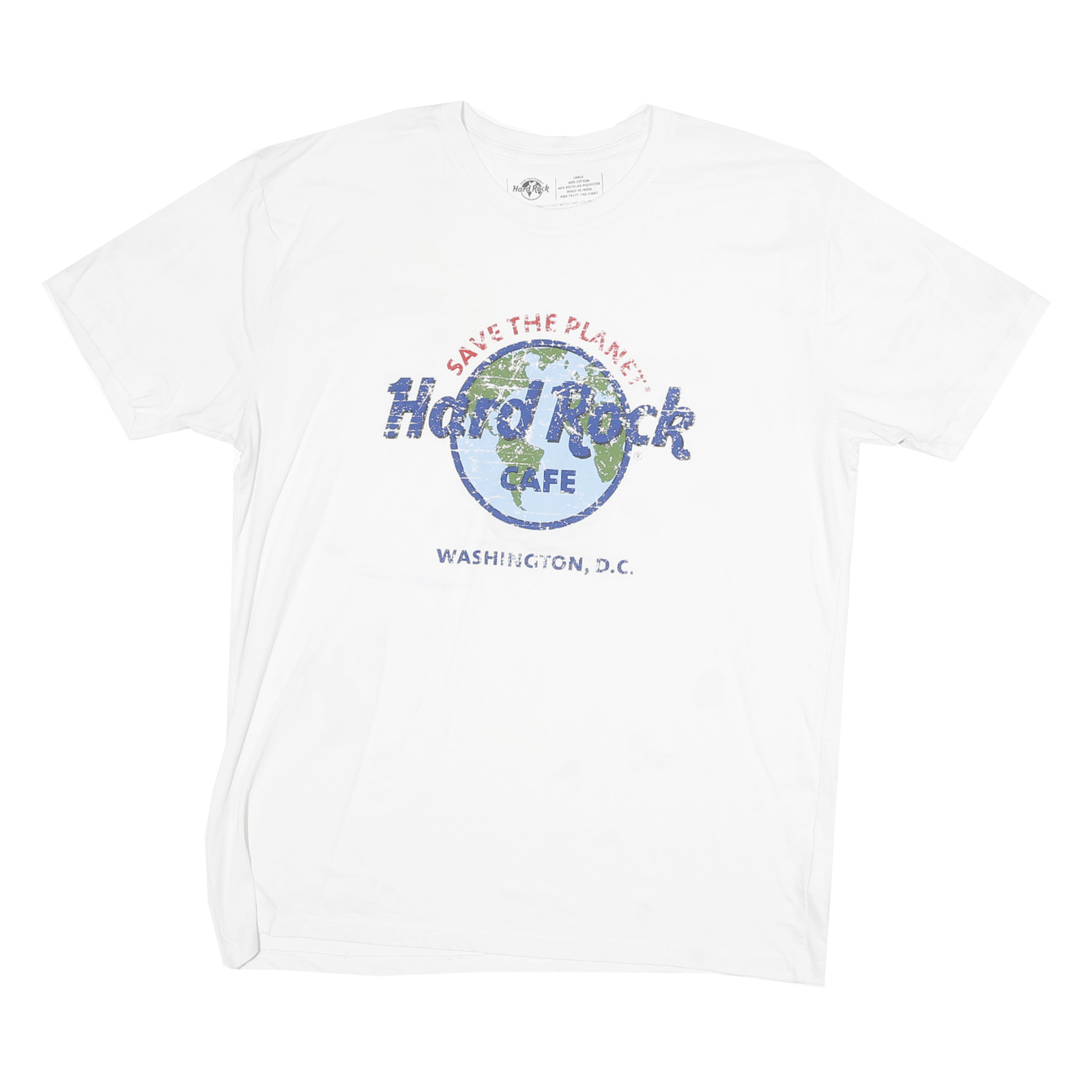 Buy HARD ROCK CAFE Mens White Save The Planet Graphic T-Shirt L Short Sleeve Crew Refurbished - $23.39 HARD ROCK CAFE Mens White Save The Planet Graphic T-Shirt L Short Sleeve Crew Refurbished - N/A refurbished available on Cerqular