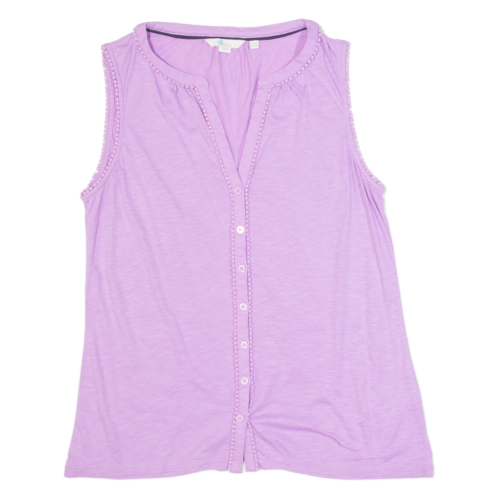 BODEN Womens Off Shoulder Vest Purple V-Neck Sleeveless UK 12 Refurbished - N/A refurbished available on Cerqular