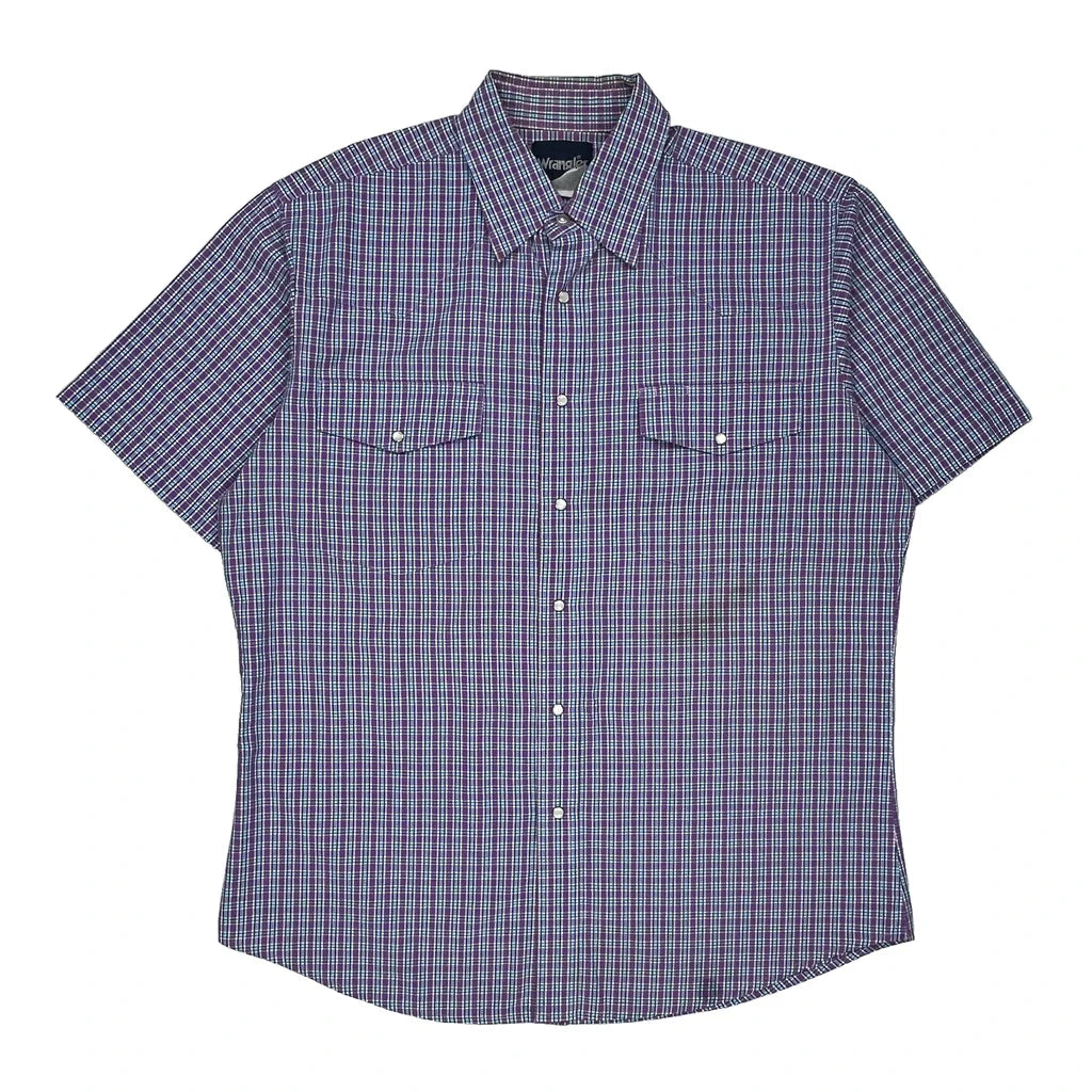 Wrangler Short Sleeve Shirt - XL Multicoloured Cotton Refurbished - Thrifted (note: this is a term often used to describe second- refurbished available on Cerqular
